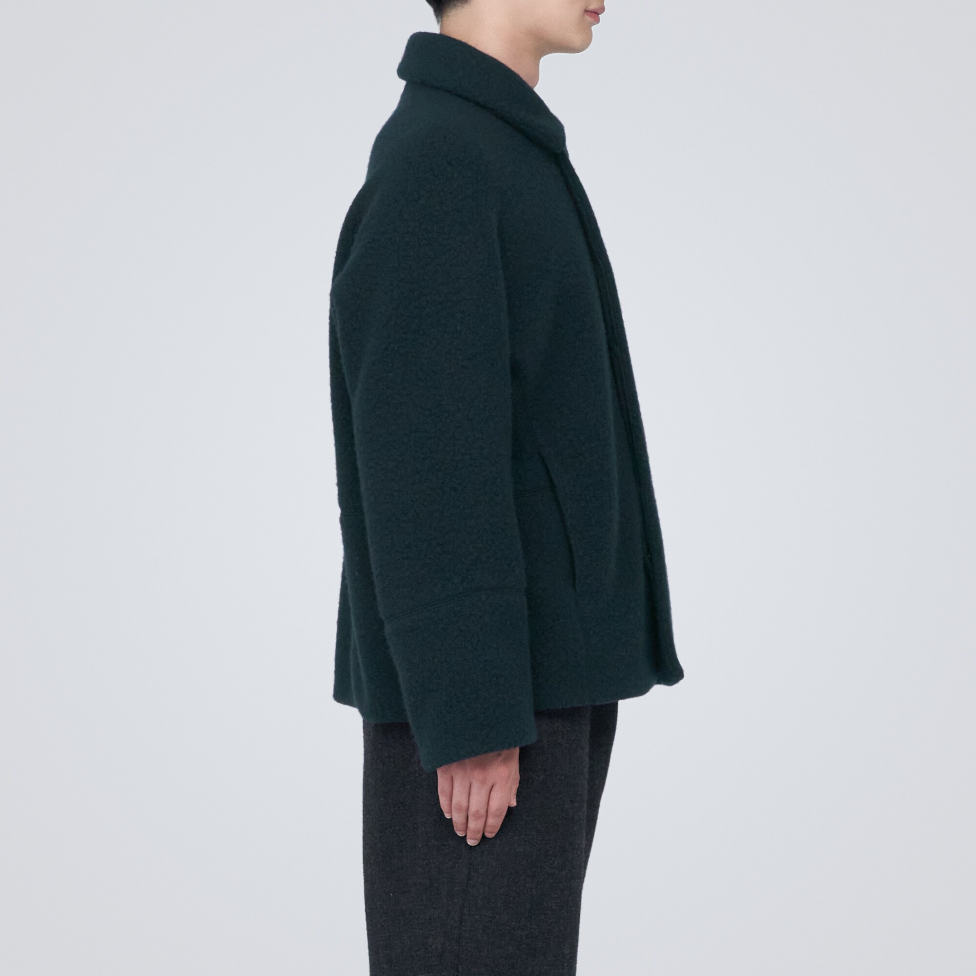 再生ウール混ボアコート（紳士）