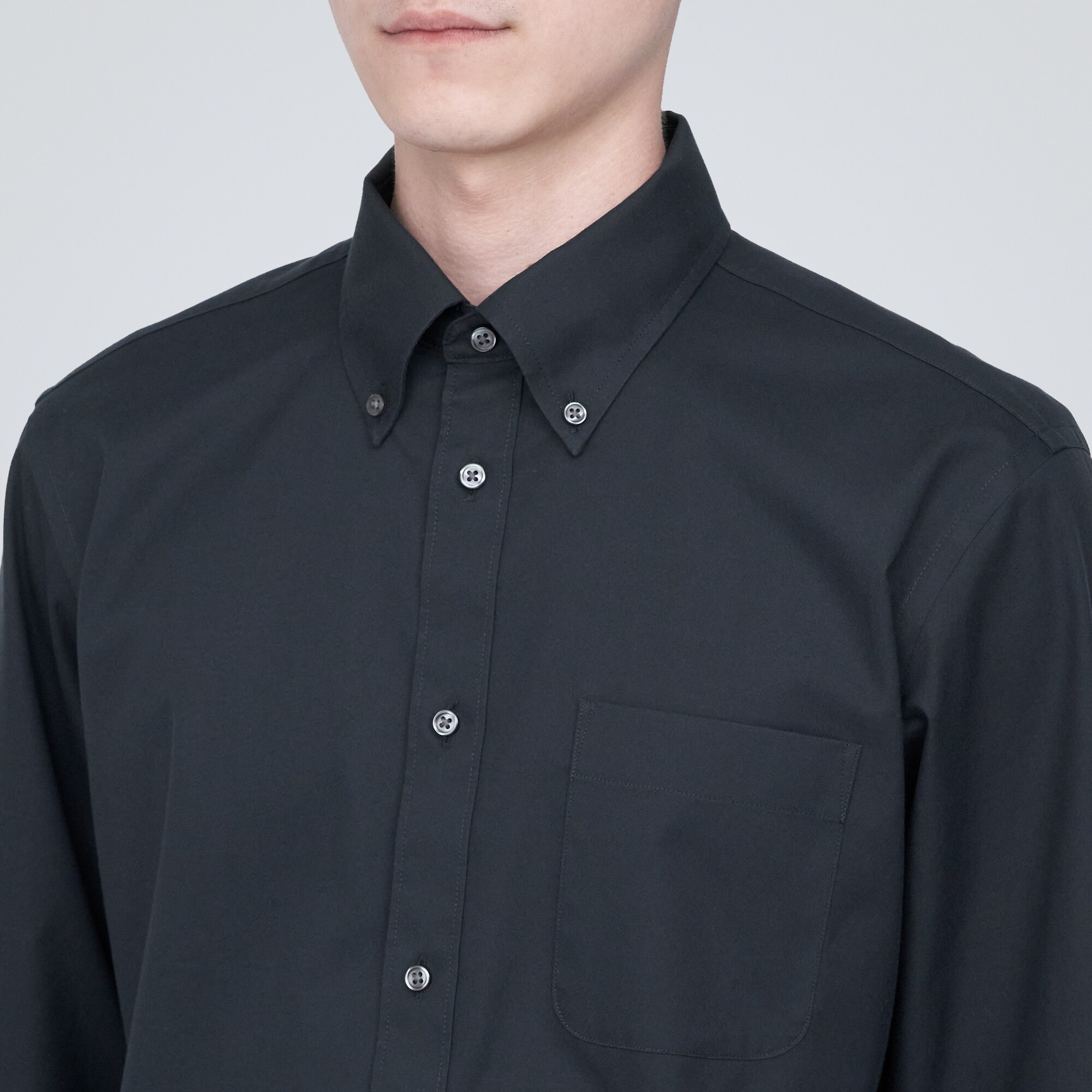 ノンアイロンビジネスボタンダウン長袖シャツ