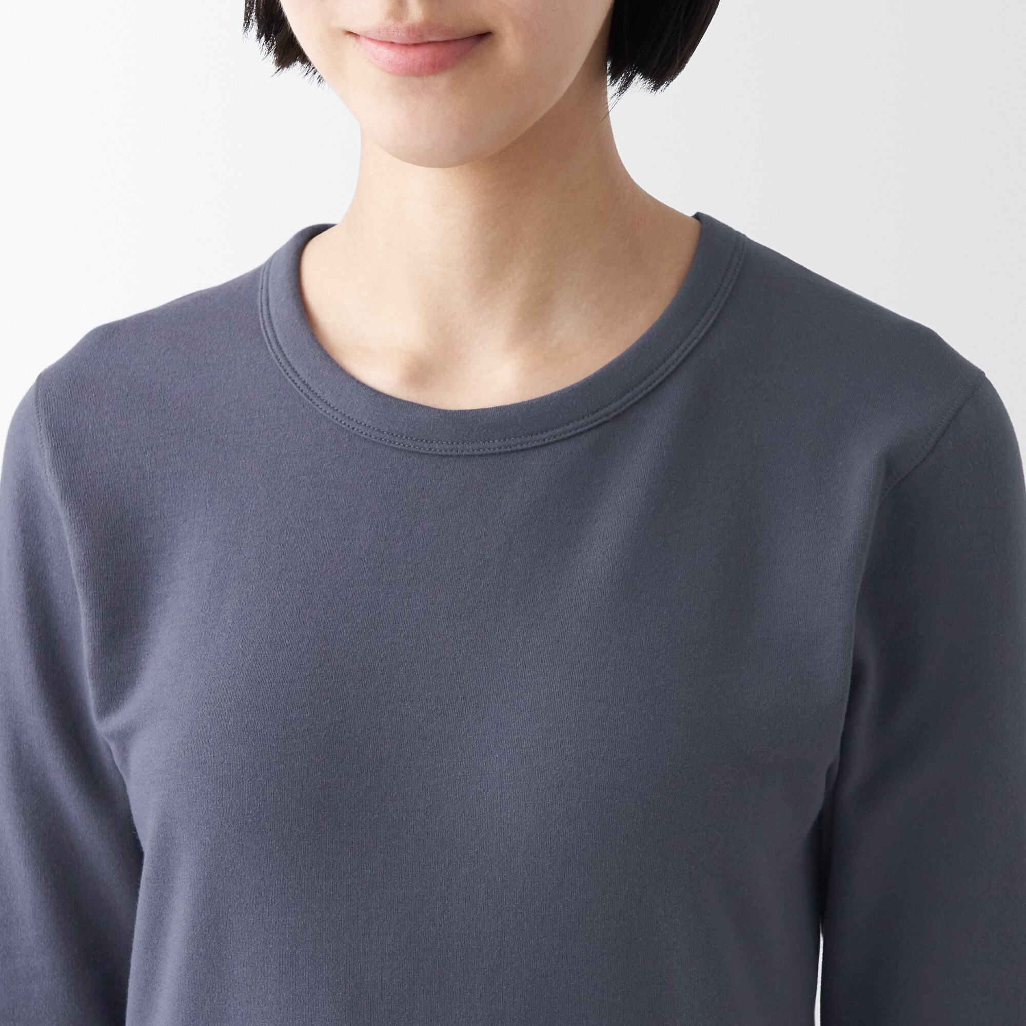 あったか綿　厚手　クルーネック長袖Ｔシャツ