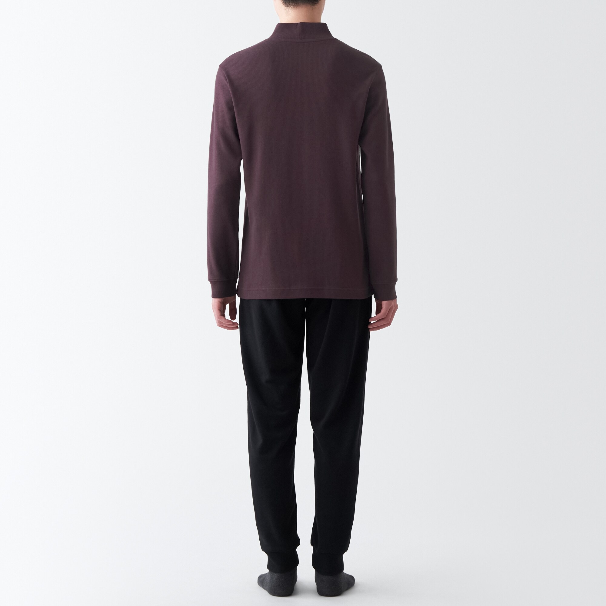 あったか綿　ウール　ハイネック長袖Ｔシャツ