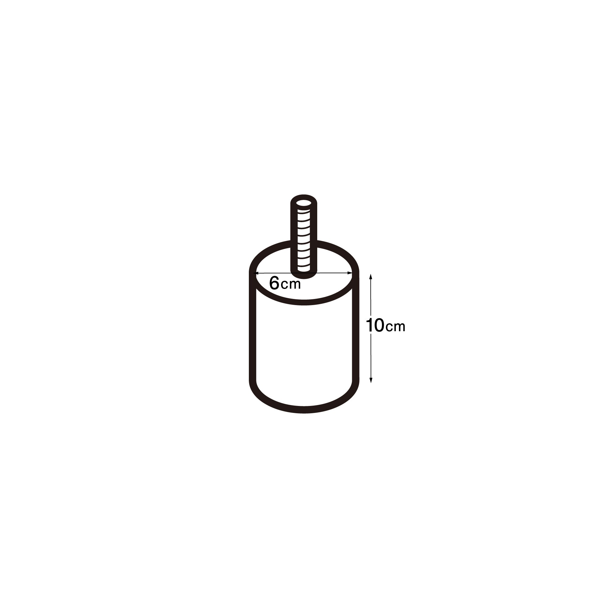 木製脚・１０ｃｍ／ブラウン（Ｍ８）