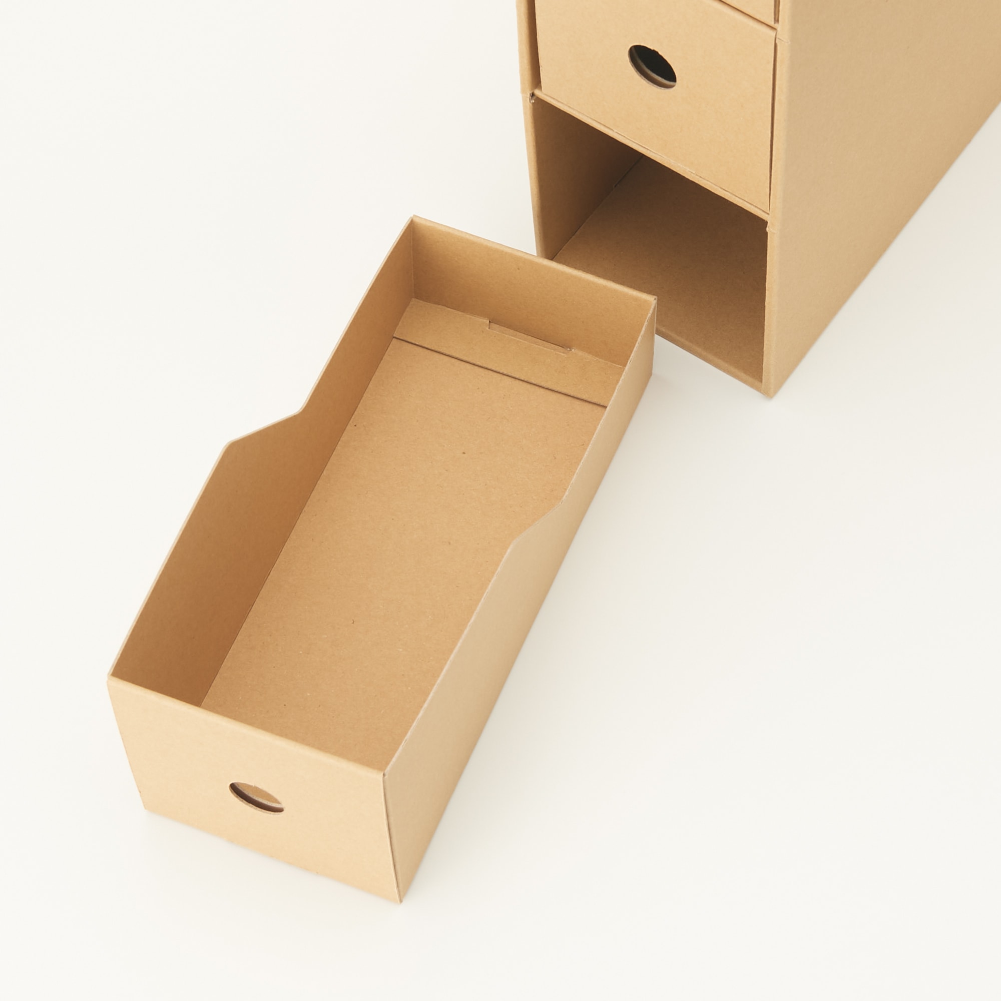 ダンボール収納ボックス・３段　Ａ４サイズ用　