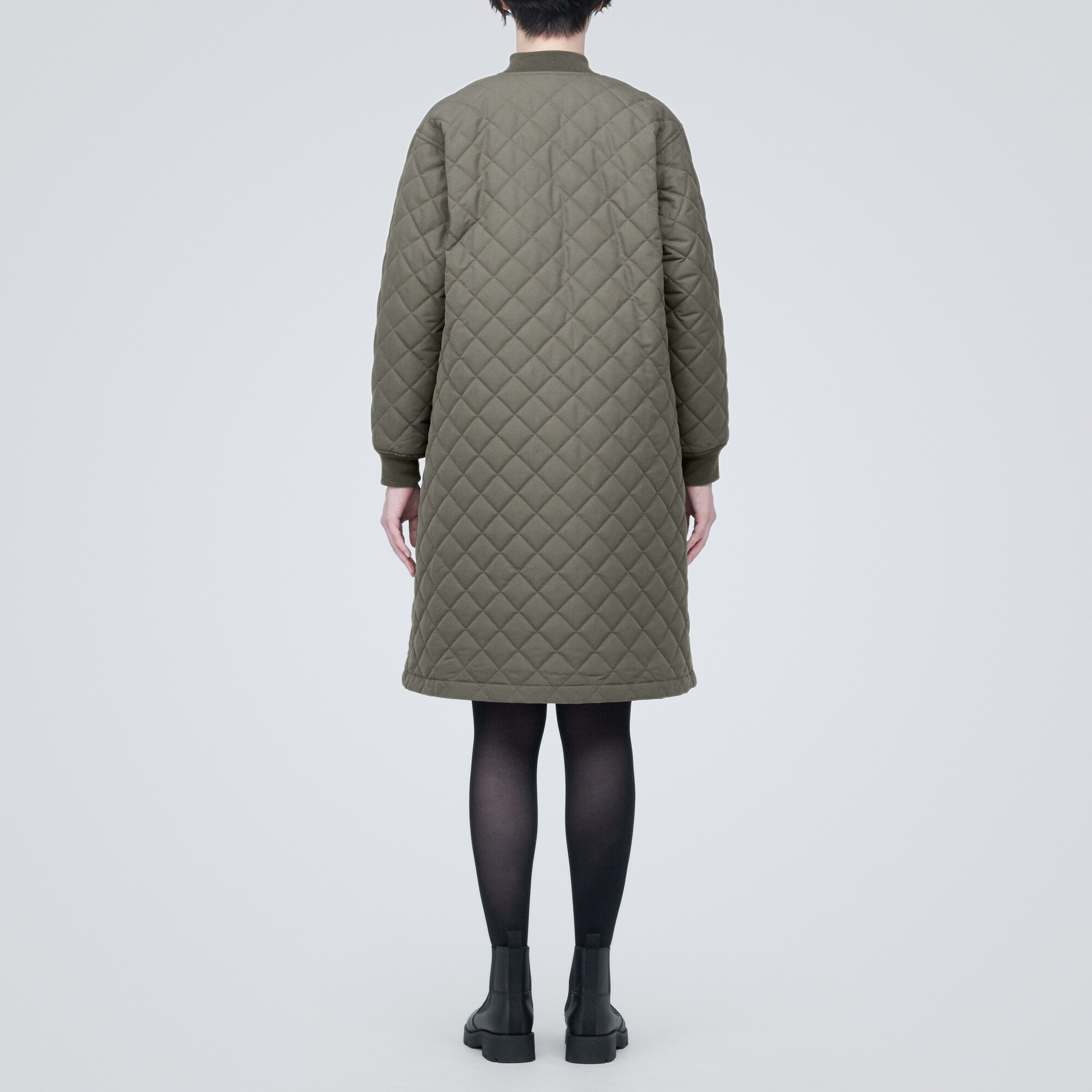 洗える　キルティングコート