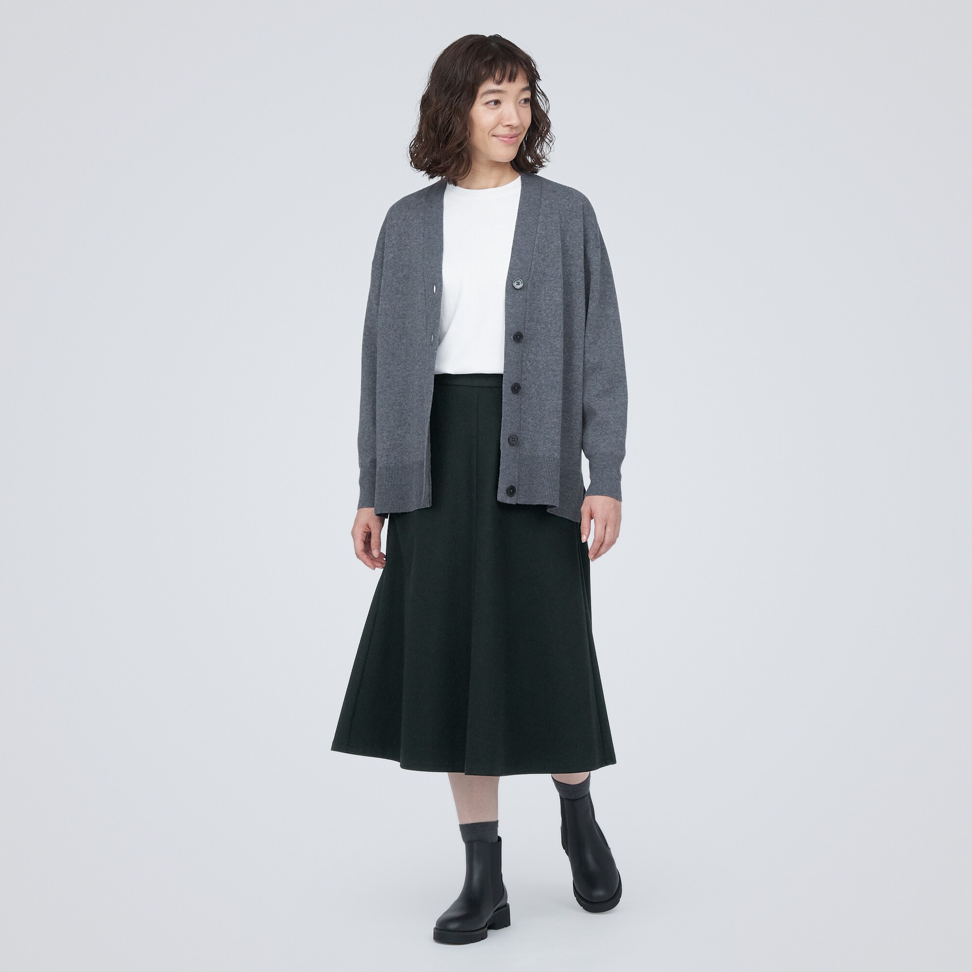 ストレッチ起毛フレアスカート