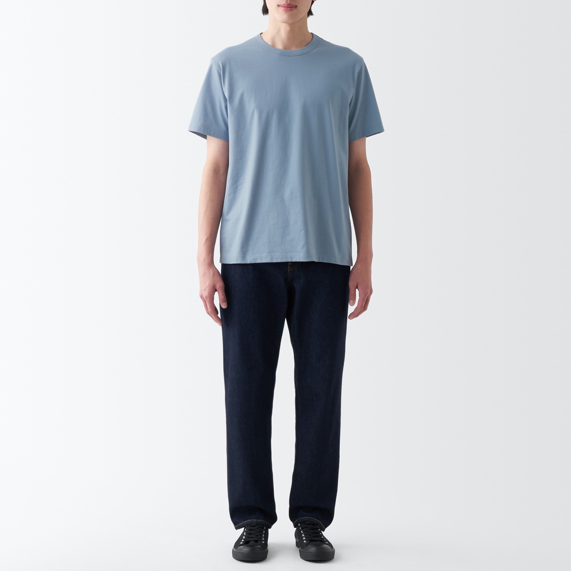 天竺編みクルーネック半袖Ｔシャツ