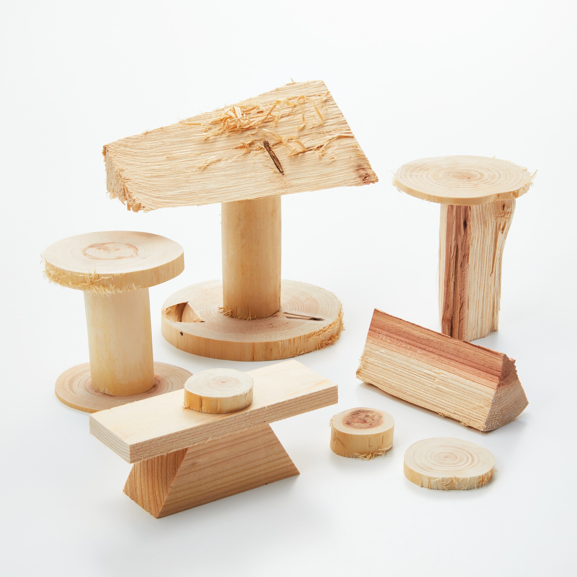 東京の木の「かたちいろいろ木のかけらセット」