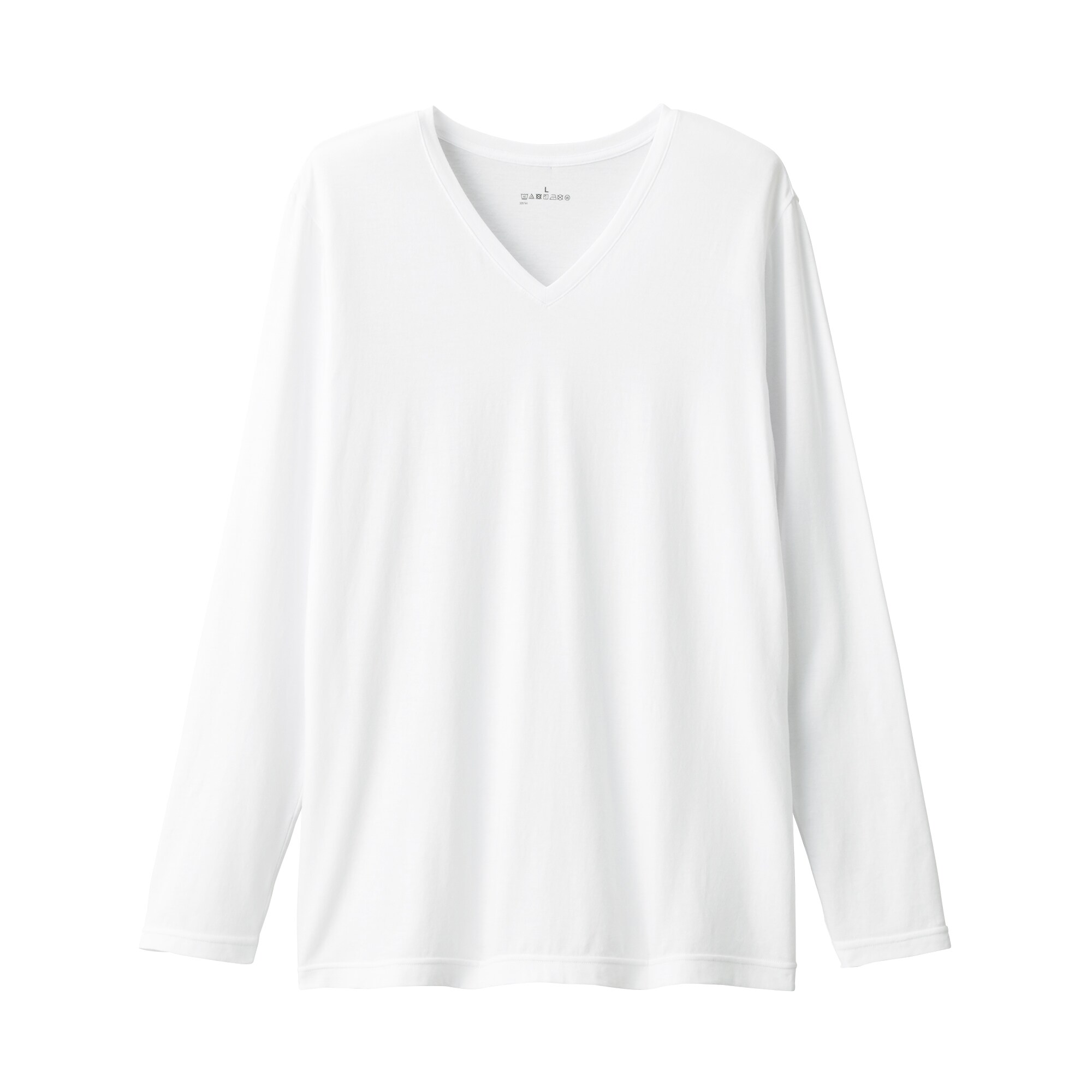 あったか綿　Ｖネック長袖Ｔシャツ