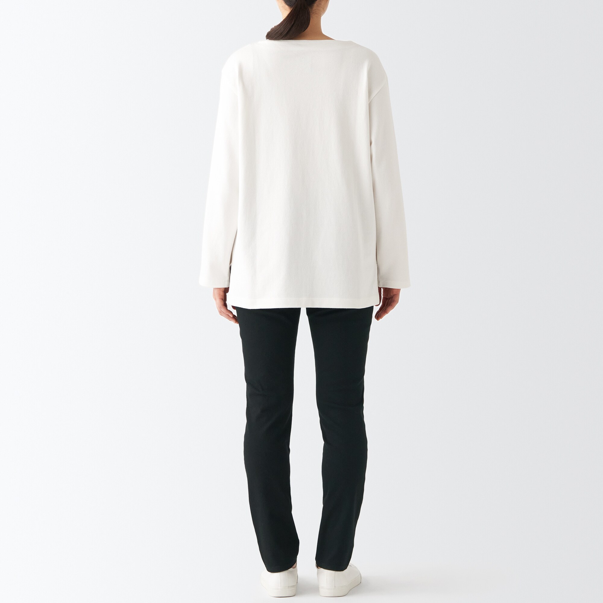 【スキニー】ストレッチデニムパンツ（股下７５ｃｍ）ディープブラック