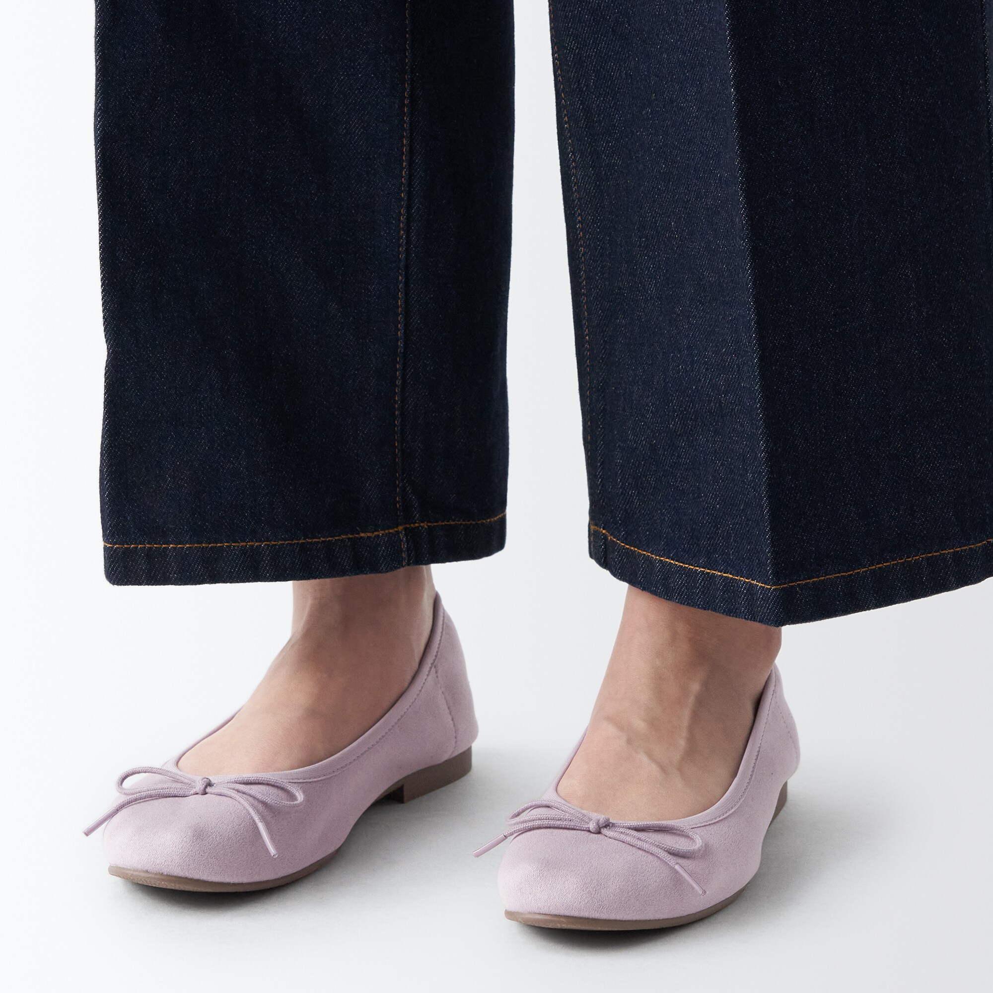 婦人　撥水リボンバレエシューズ