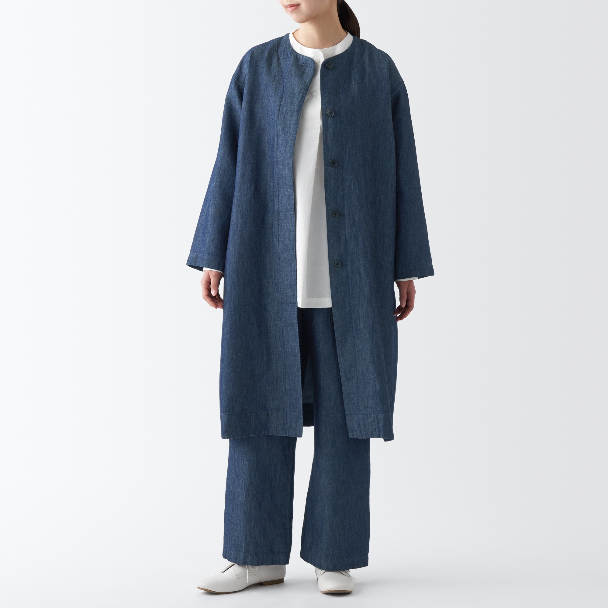 ラミーコットンデニムコート（婦人）
