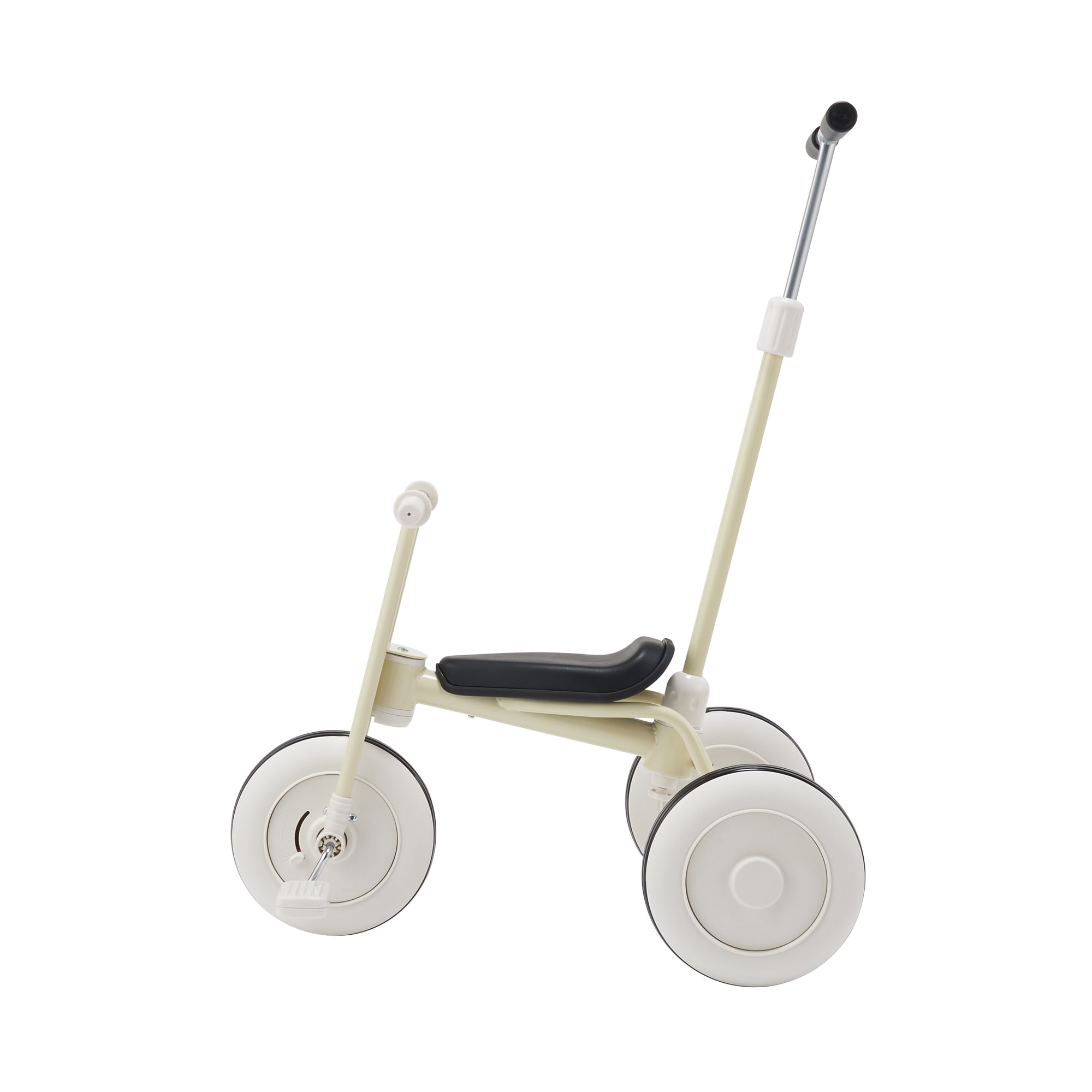 三輪車・舵取り棒付き　アイボリー