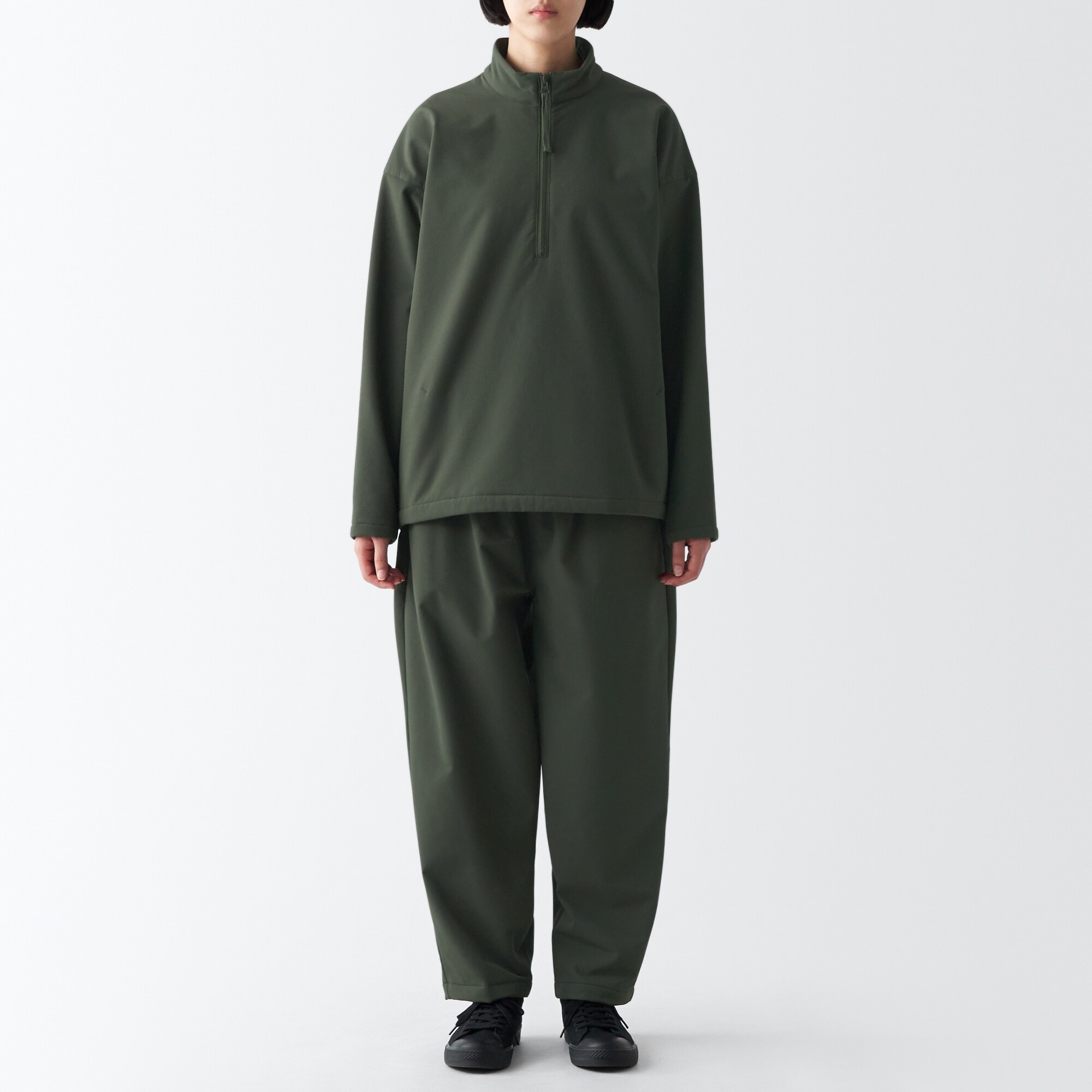 裏起毛プルオーバー