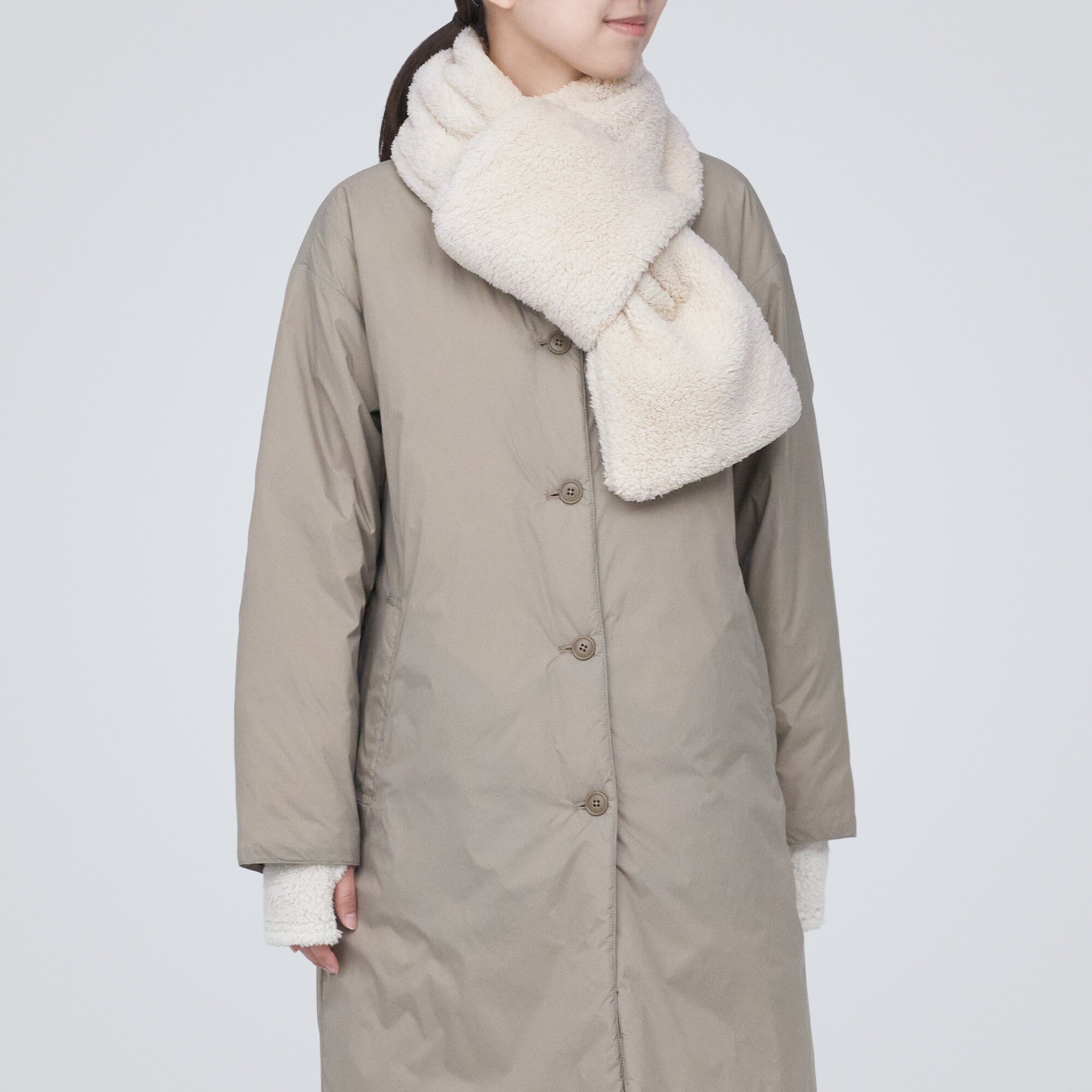 再生ポリエステル　ボアフリース　ハンドウォーマー