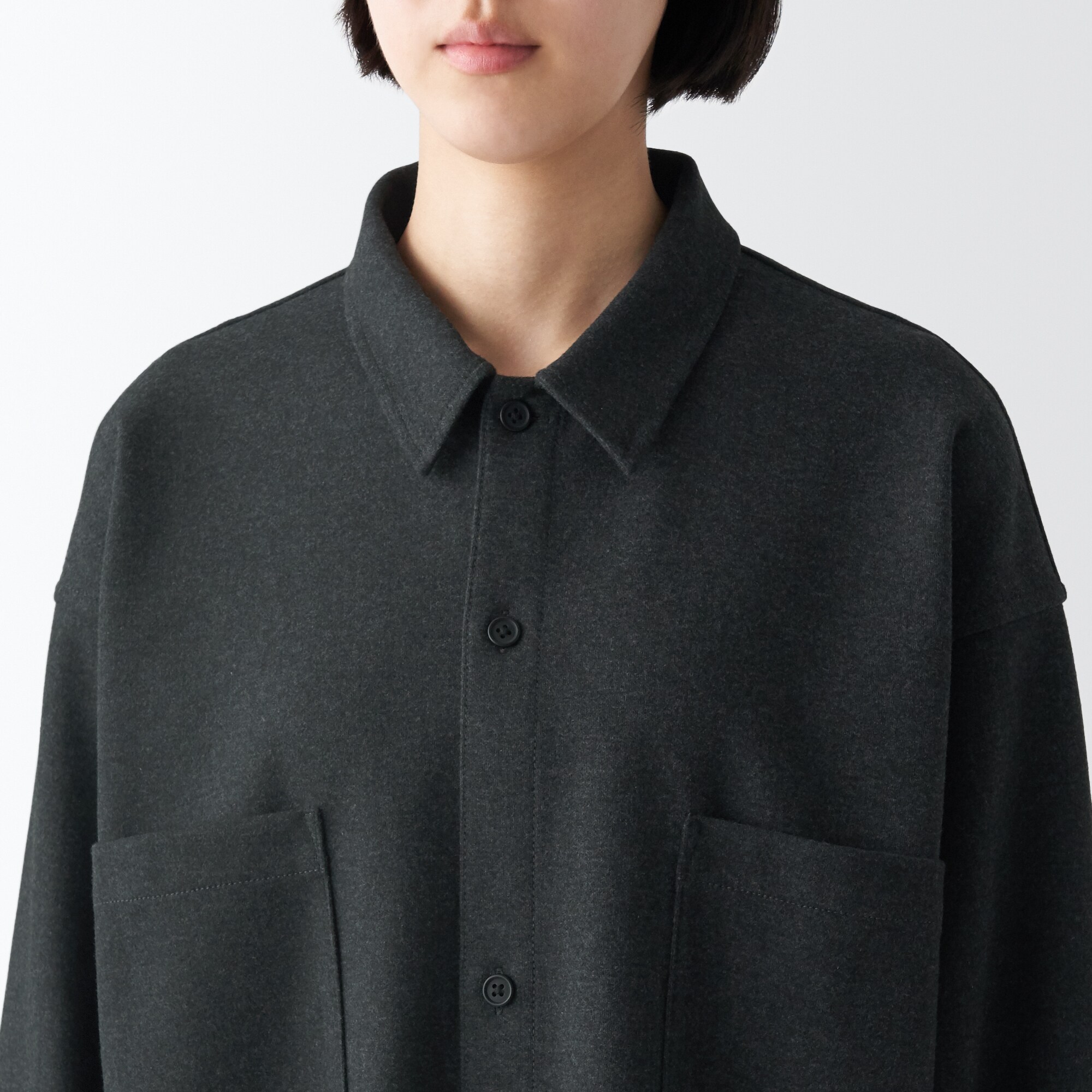 ストレッチ起毛長袖シャツ