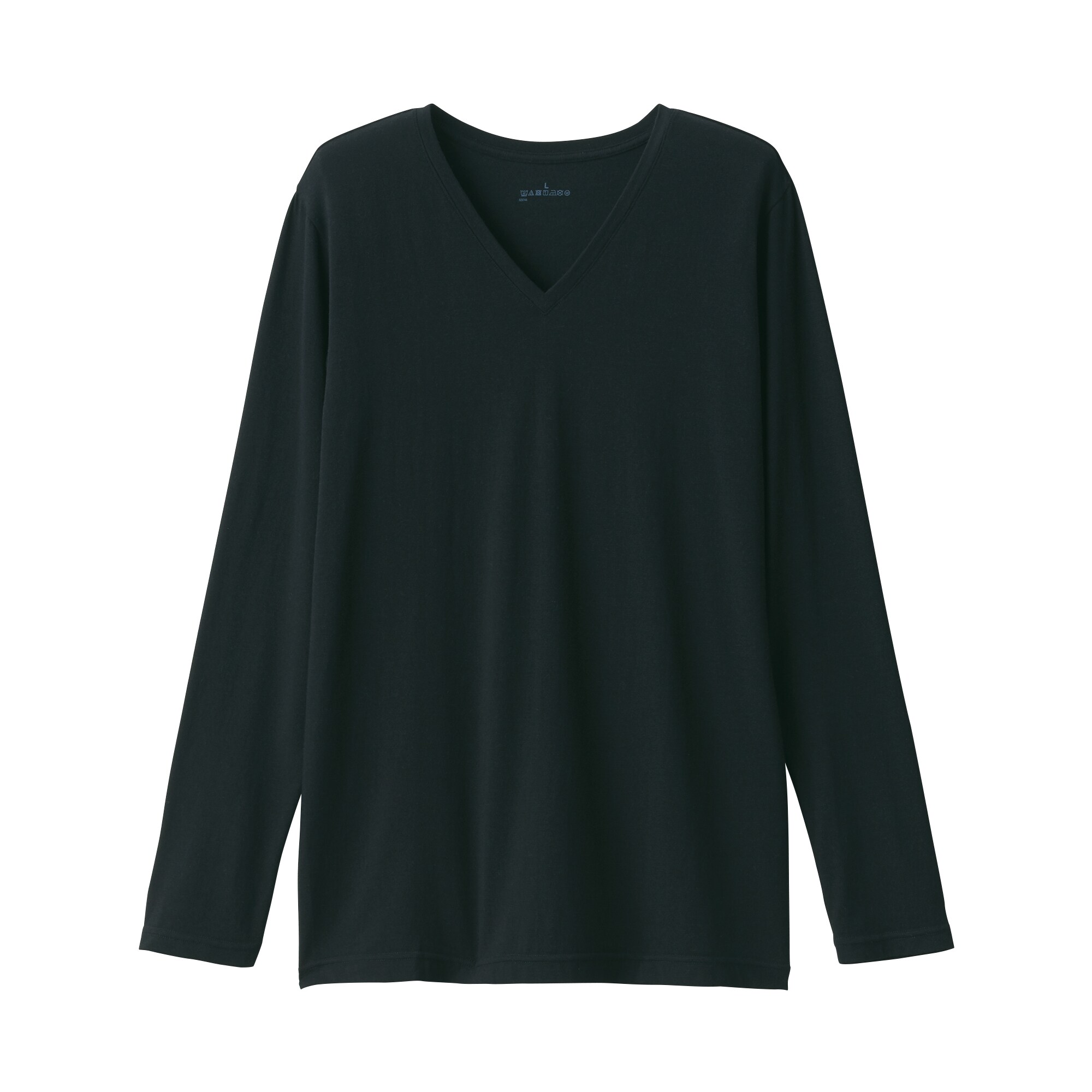 あったか綿　Ｖネック長袖Ｔシャツ