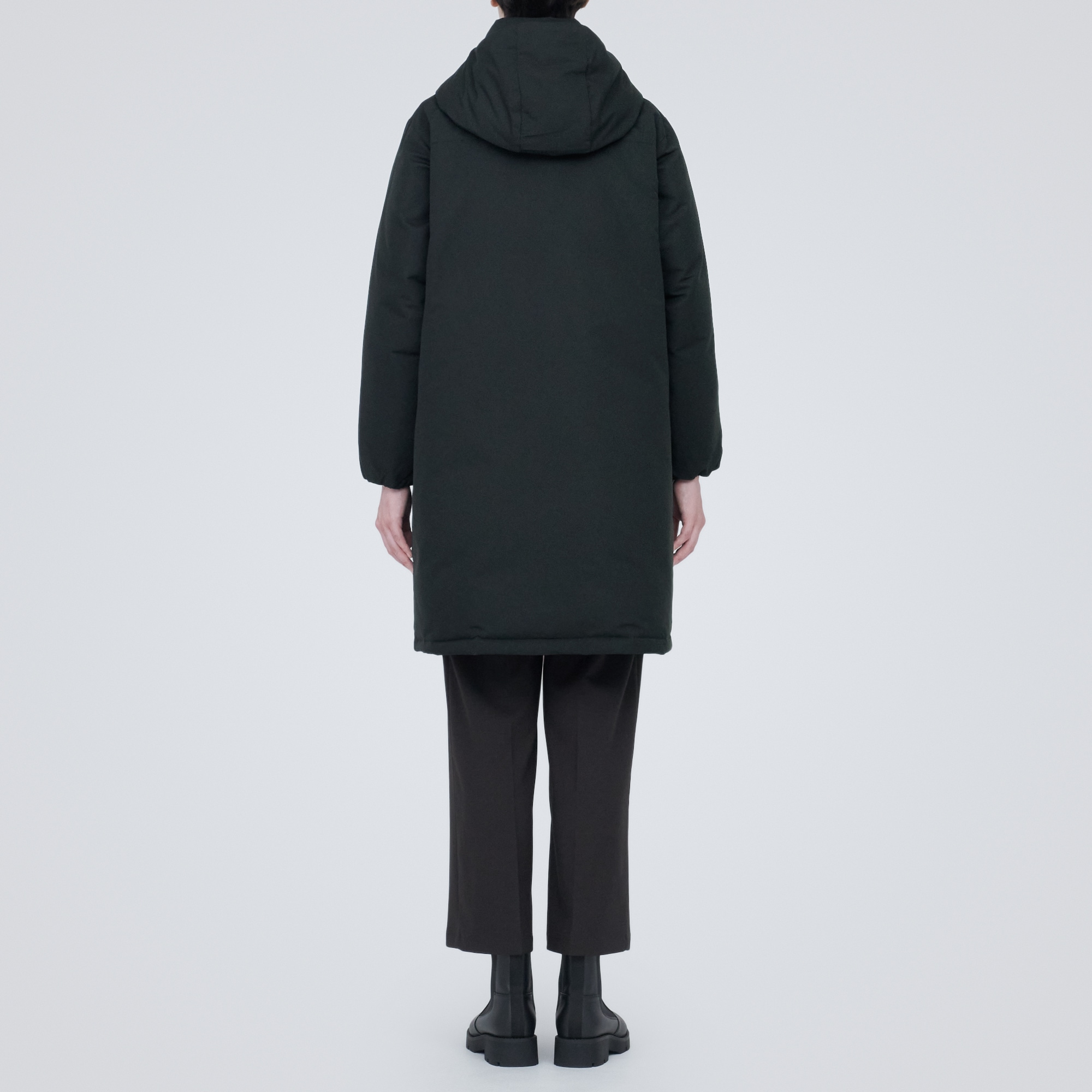 撥水フード付きダウンコート