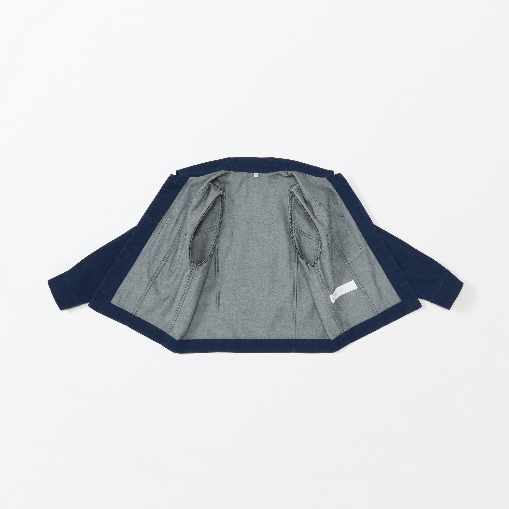 婦人　木の実から作ったカポック混デニムシャツジャケット