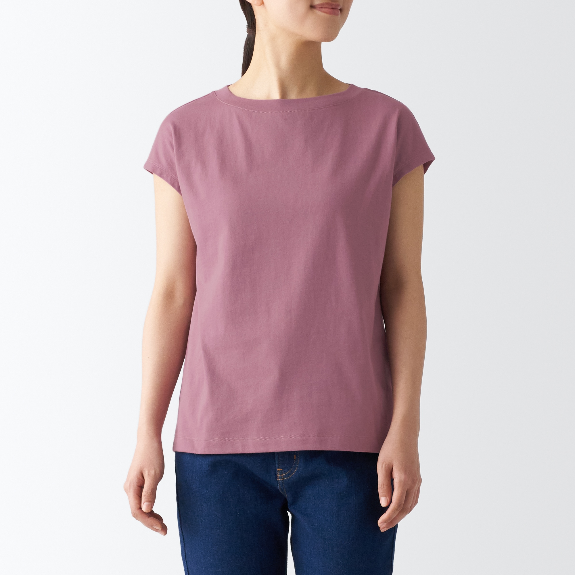 天竺編みフレンチスリーブＴシャツ