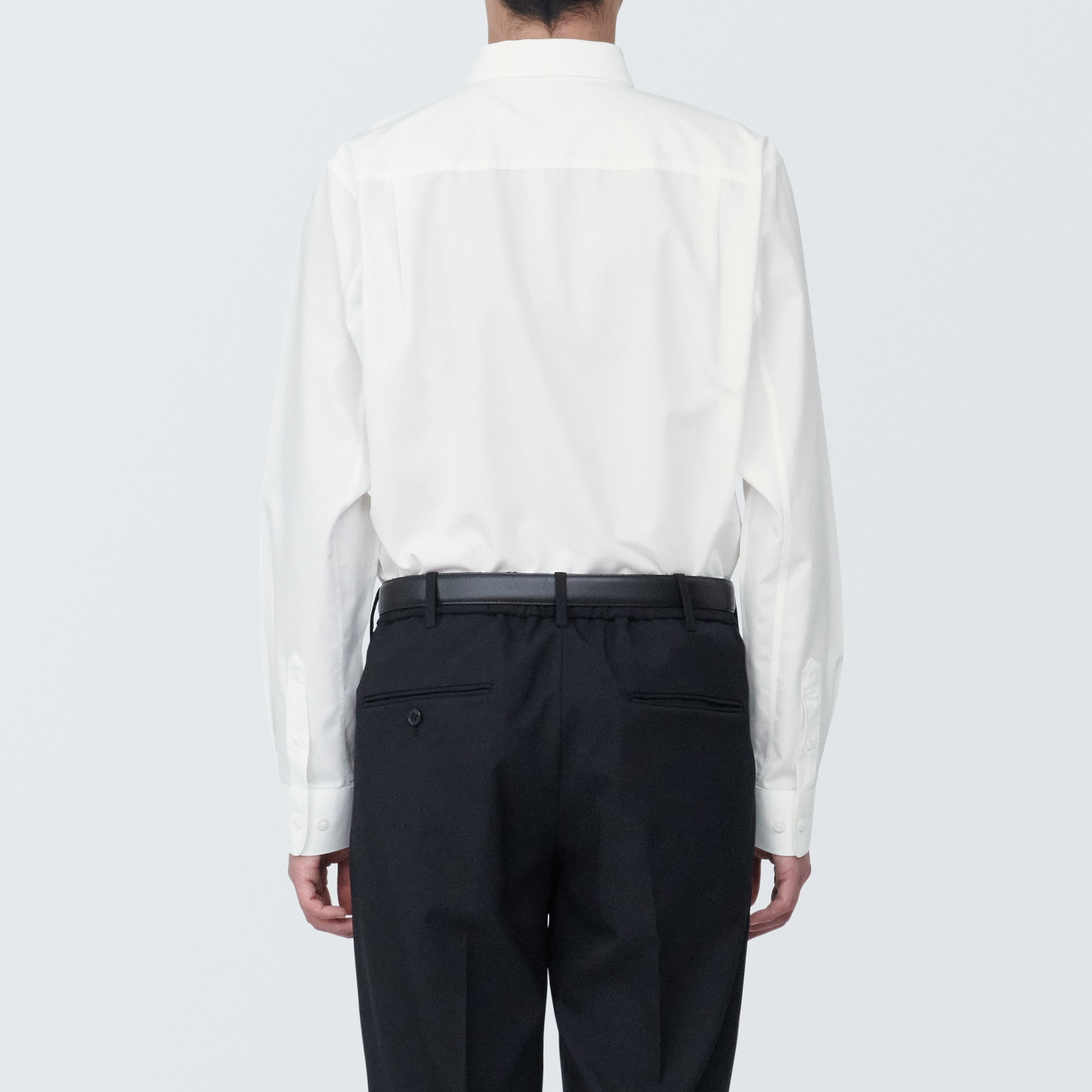 紳士　ノンアイロンカッタウェイカラー長袖シャツ