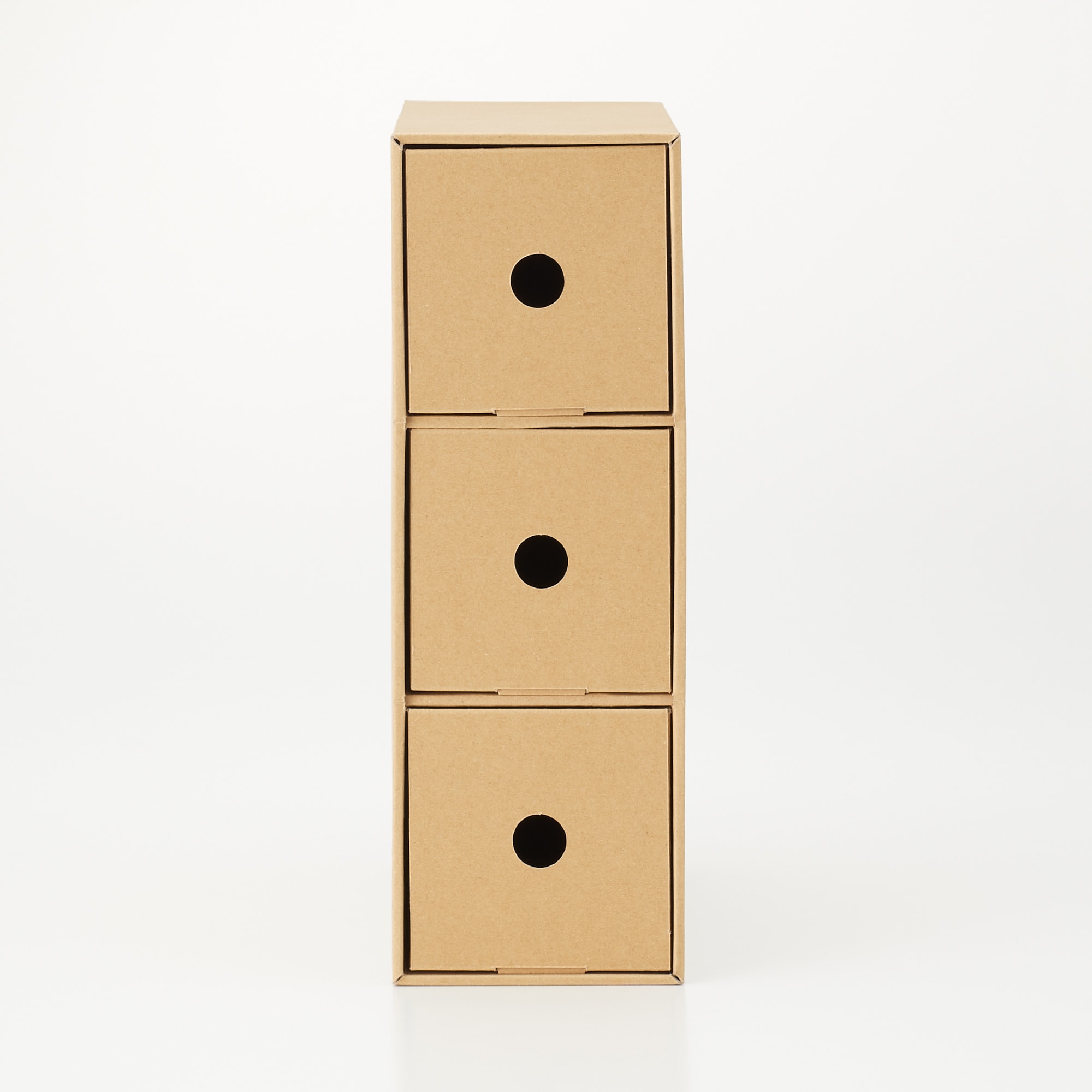 ダンボール収納ボックス・３段　Ａ４サイズ用　