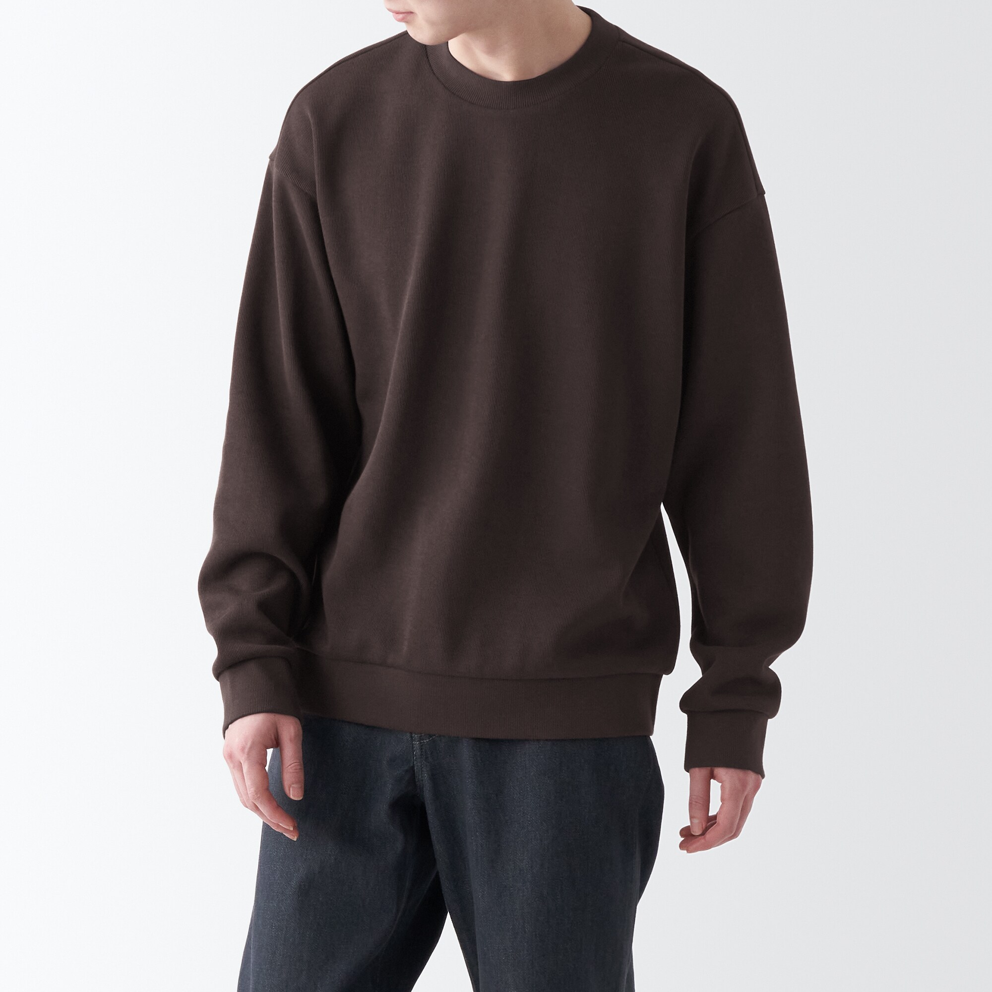 二重編みスウェットシャツ