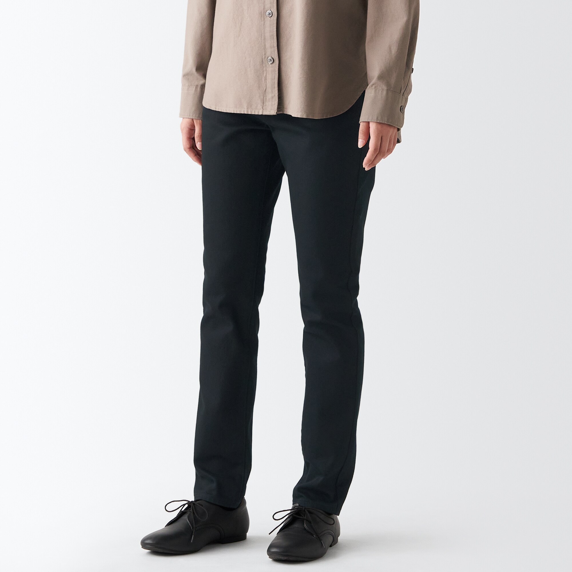 【スリム】ストレッチデニムスリムパンツ（股下７５ｃｍ）グレー