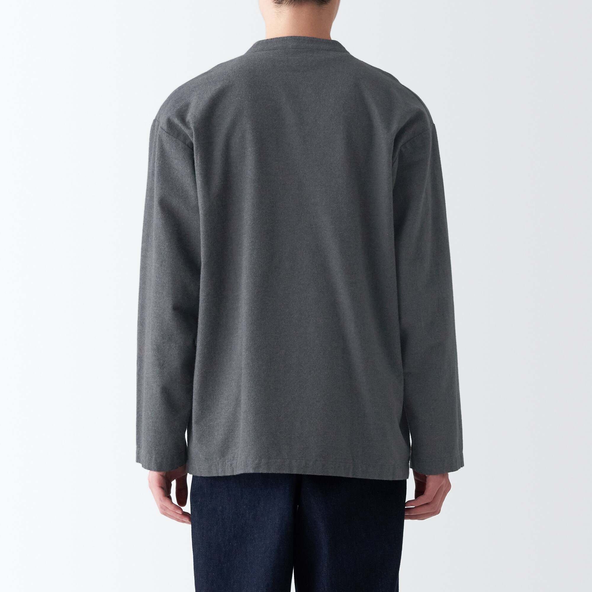 両面起毛フランネルカーディガン