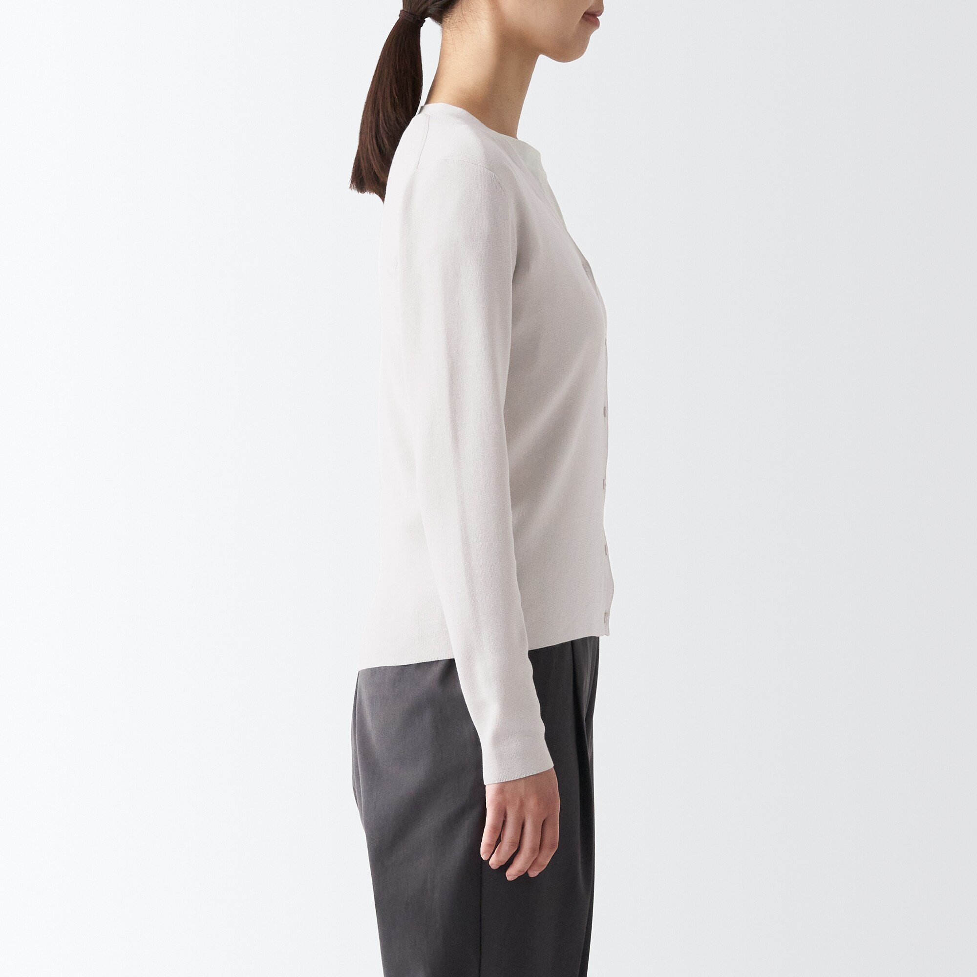 ＵＶカットリブ編みＶネックカーディガン