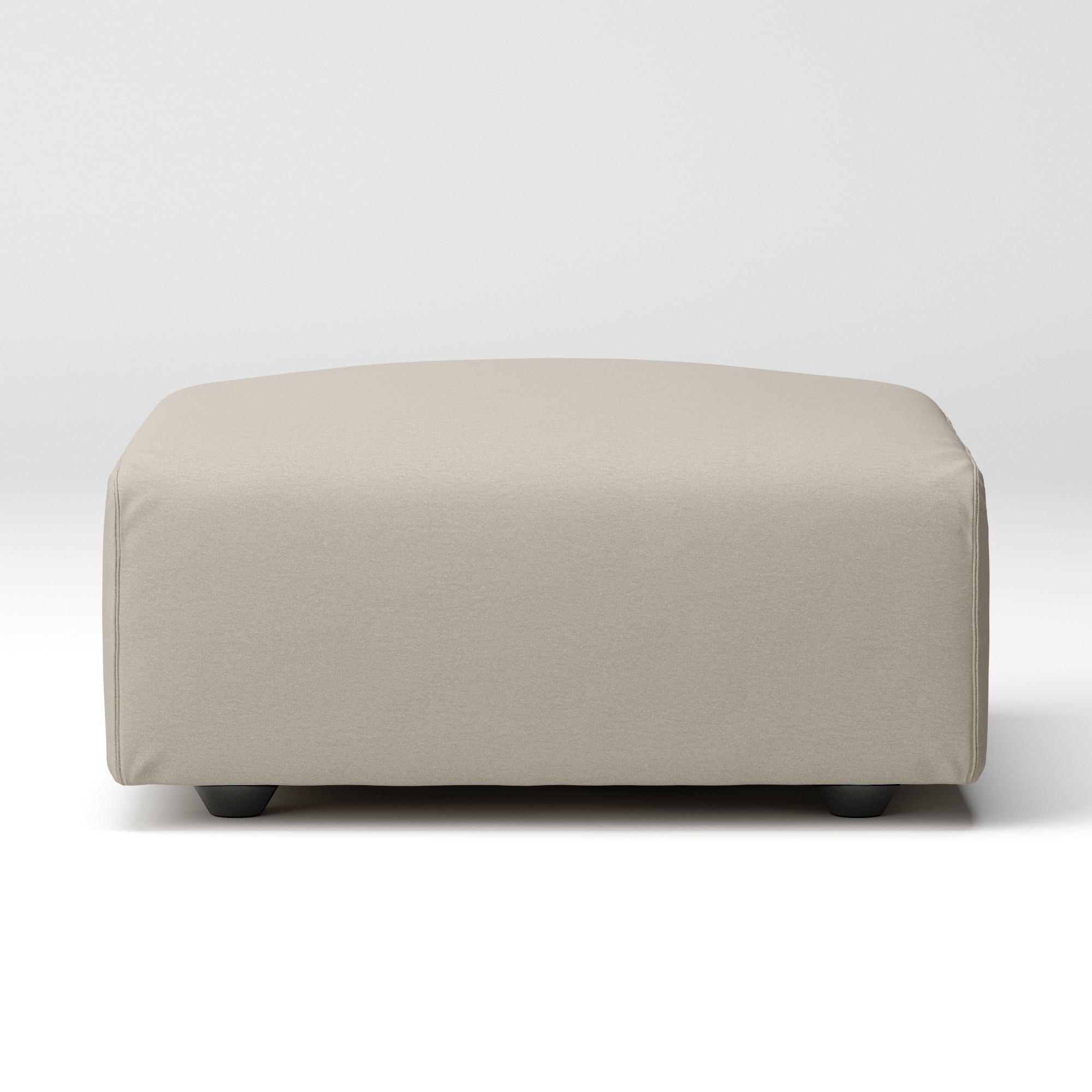 【カバー】洗いざらしの綿帆布ユニットソファオットマン・大・幅７７ｃｍ用カバー／生成