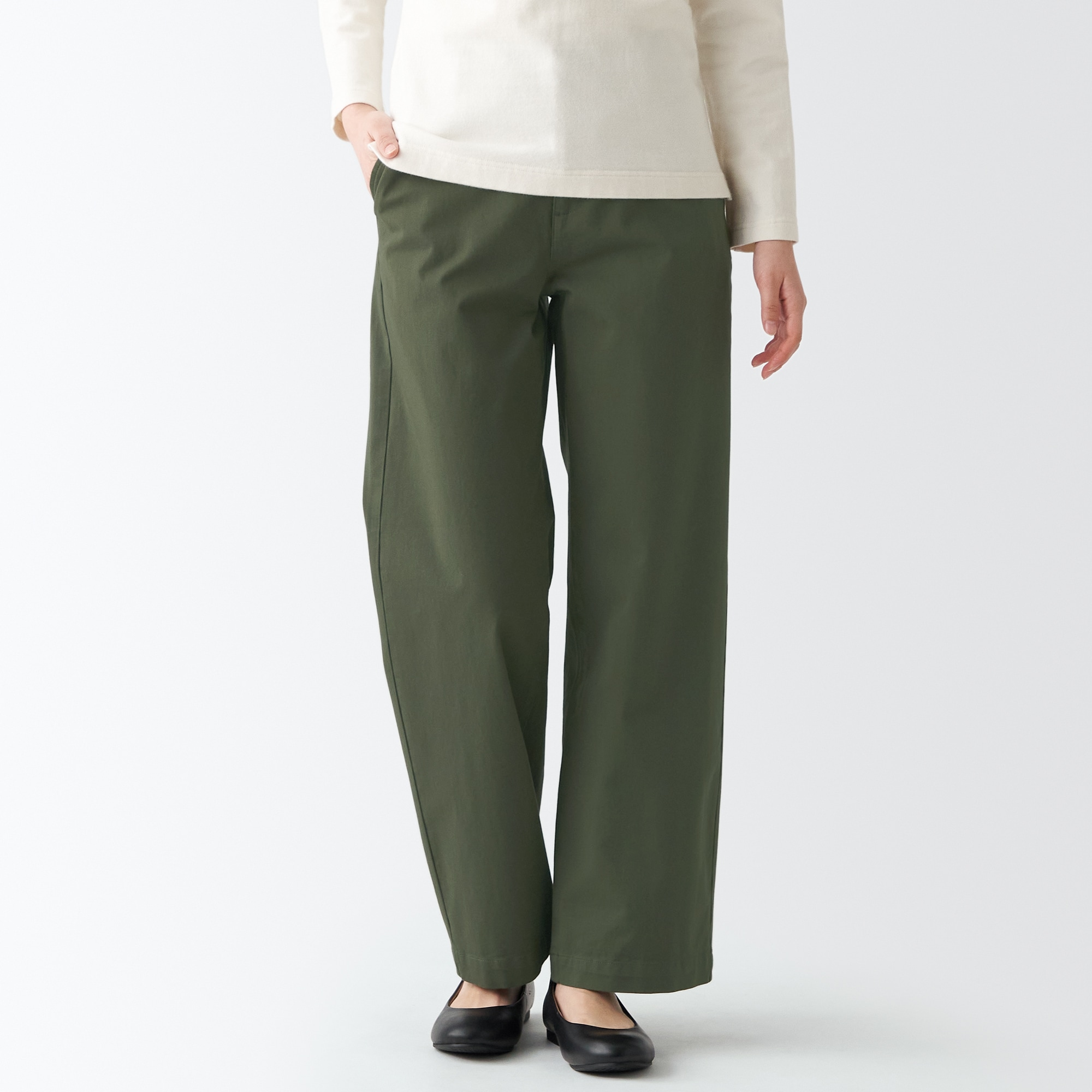 縦横ストレッチチノワイドパンツ（股下７３ｃｍ）旧サイズ対応・数量限定