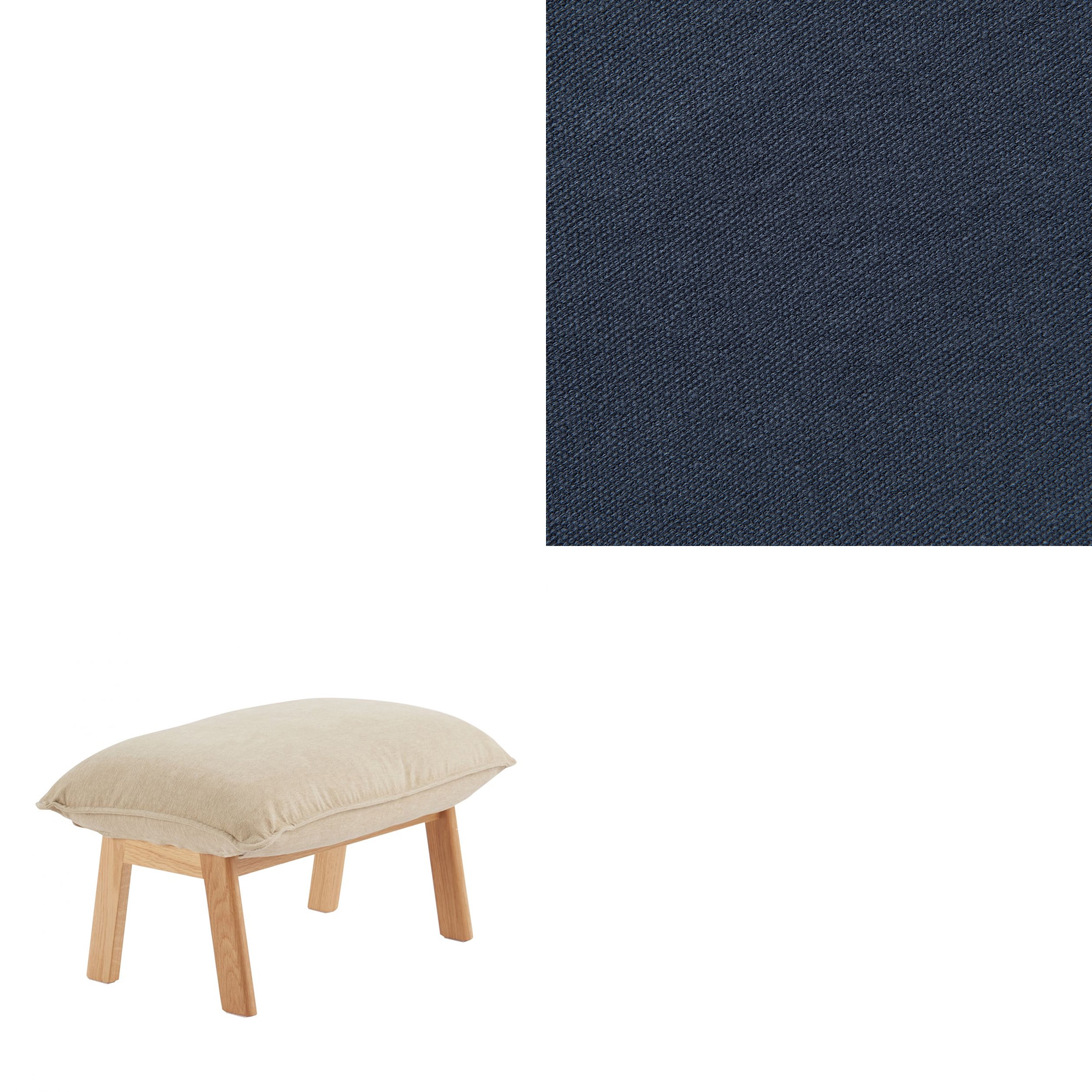 【カバー】洗いざらしの綿帆布ハイバックリクライニングソファ・オットマン用カバー