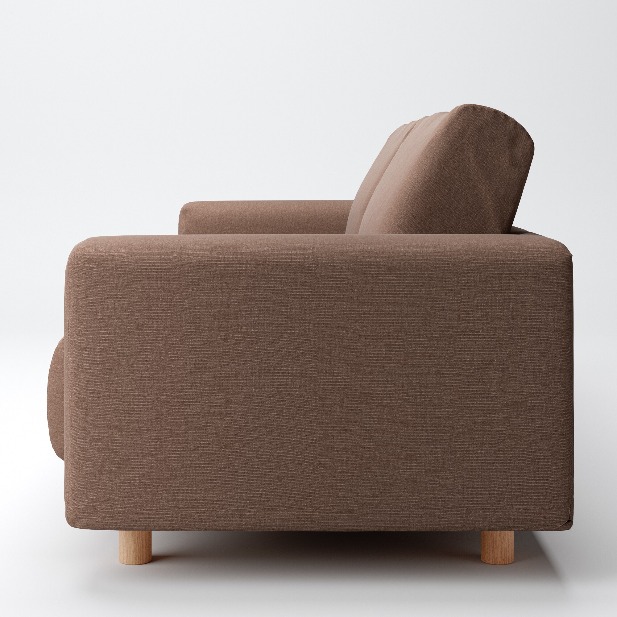 【カバー】麻綿平織ソファ本体・３シーター・ウレタン・ポケットコイル用カバー／生成