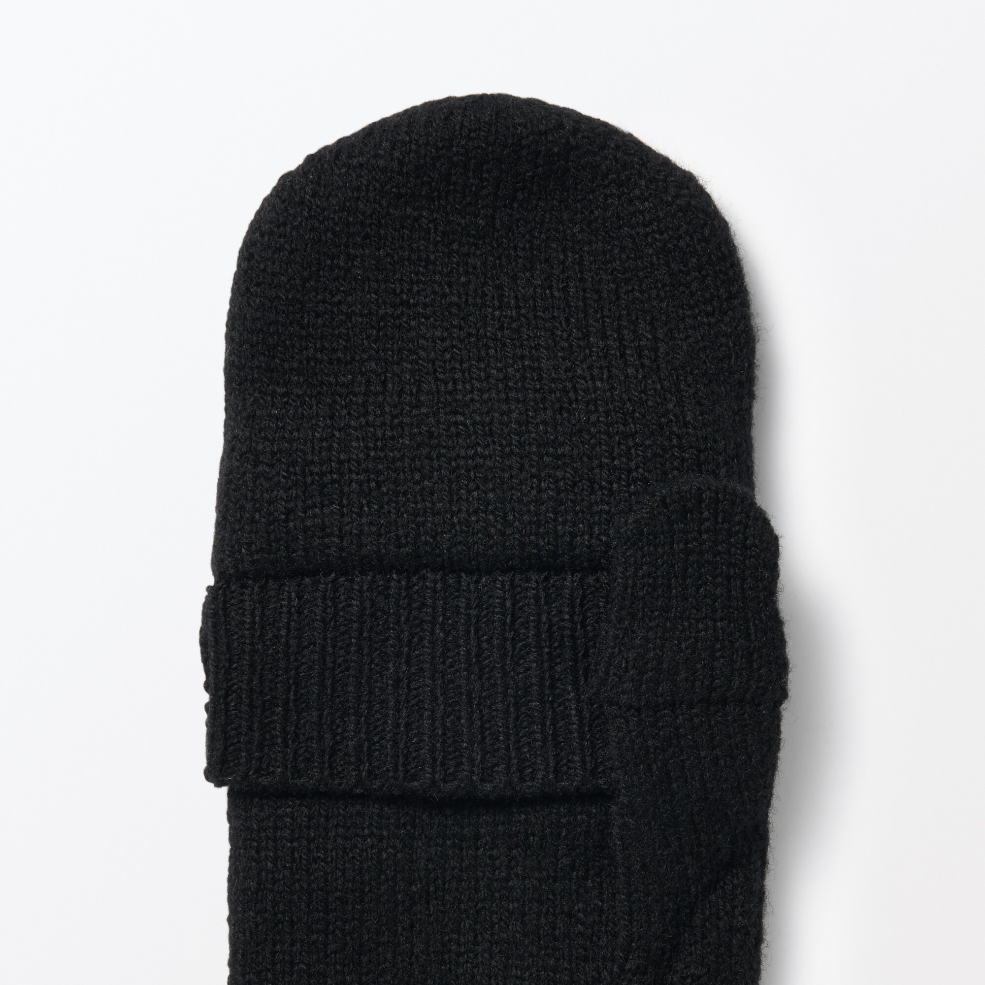 再生ポリエステル混　半指フード付き　手袋