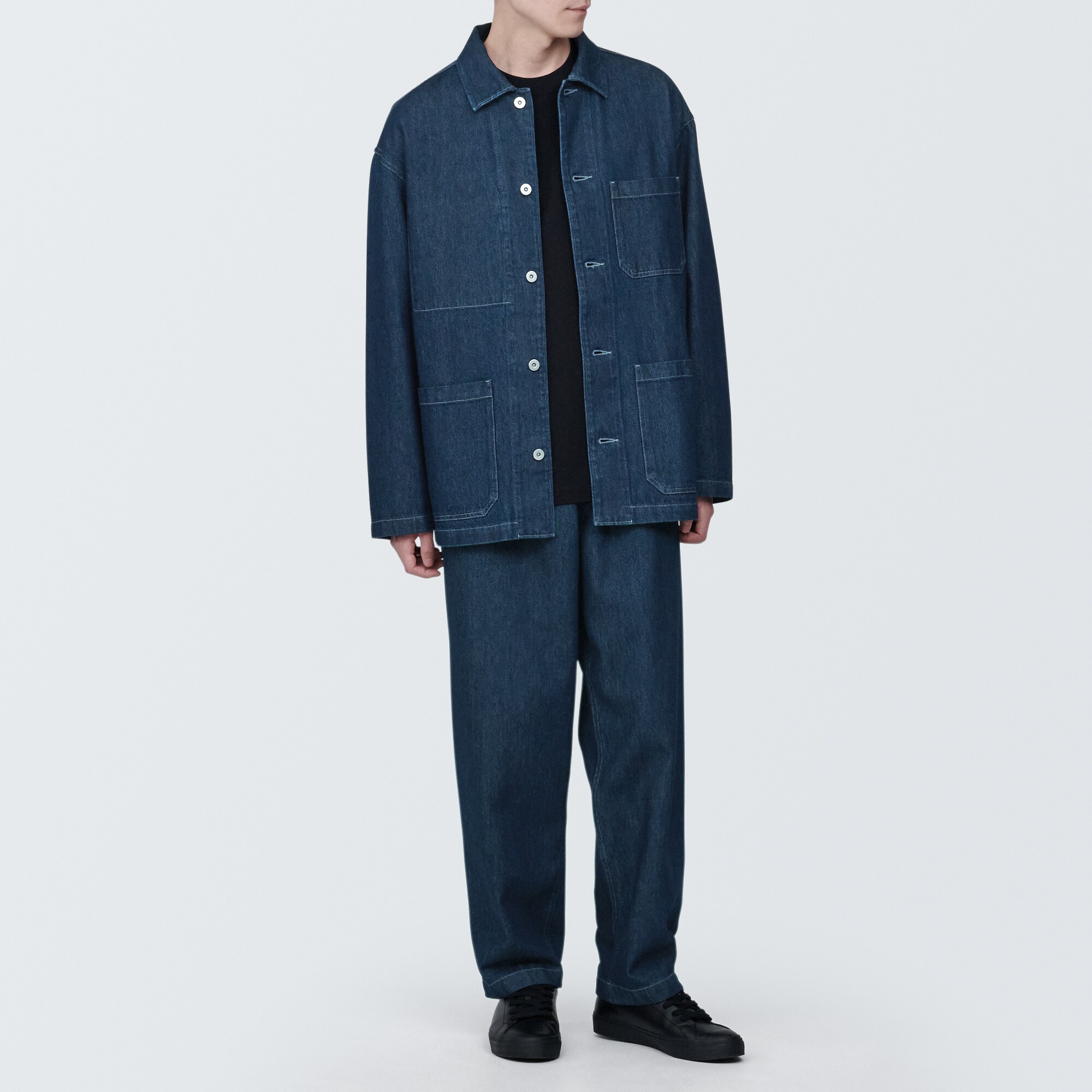 紳士　木の実から作ったカポック混デニムワークパンツ