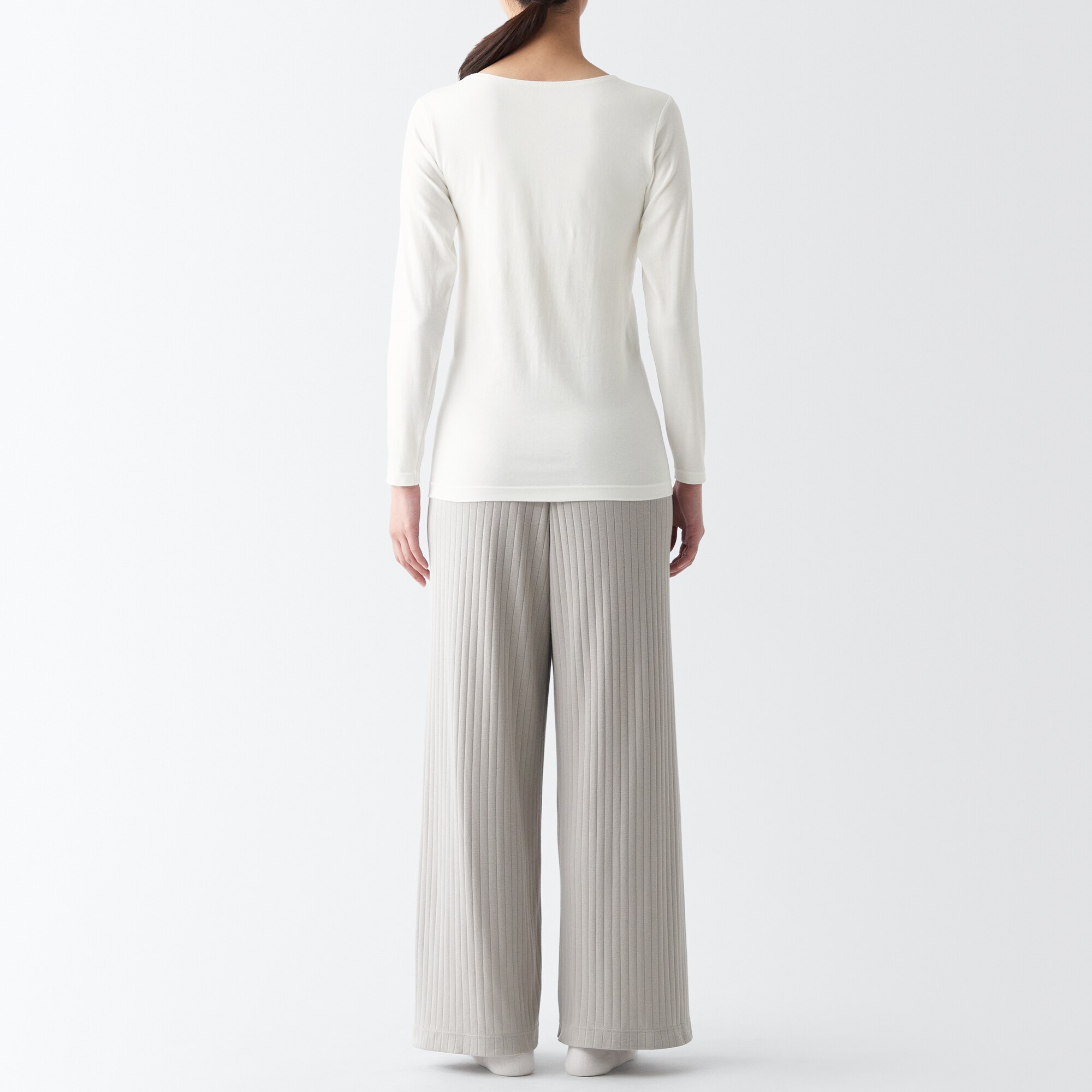 あったか綿　ブラ長袖Ｔシャツ