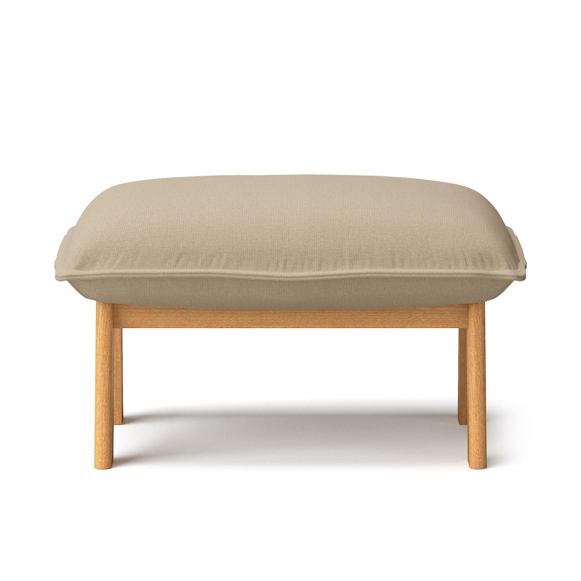 【カバー】綿麻バスケット織ハイバックリクライニングソファ・オットマン用カバー／ベージュ