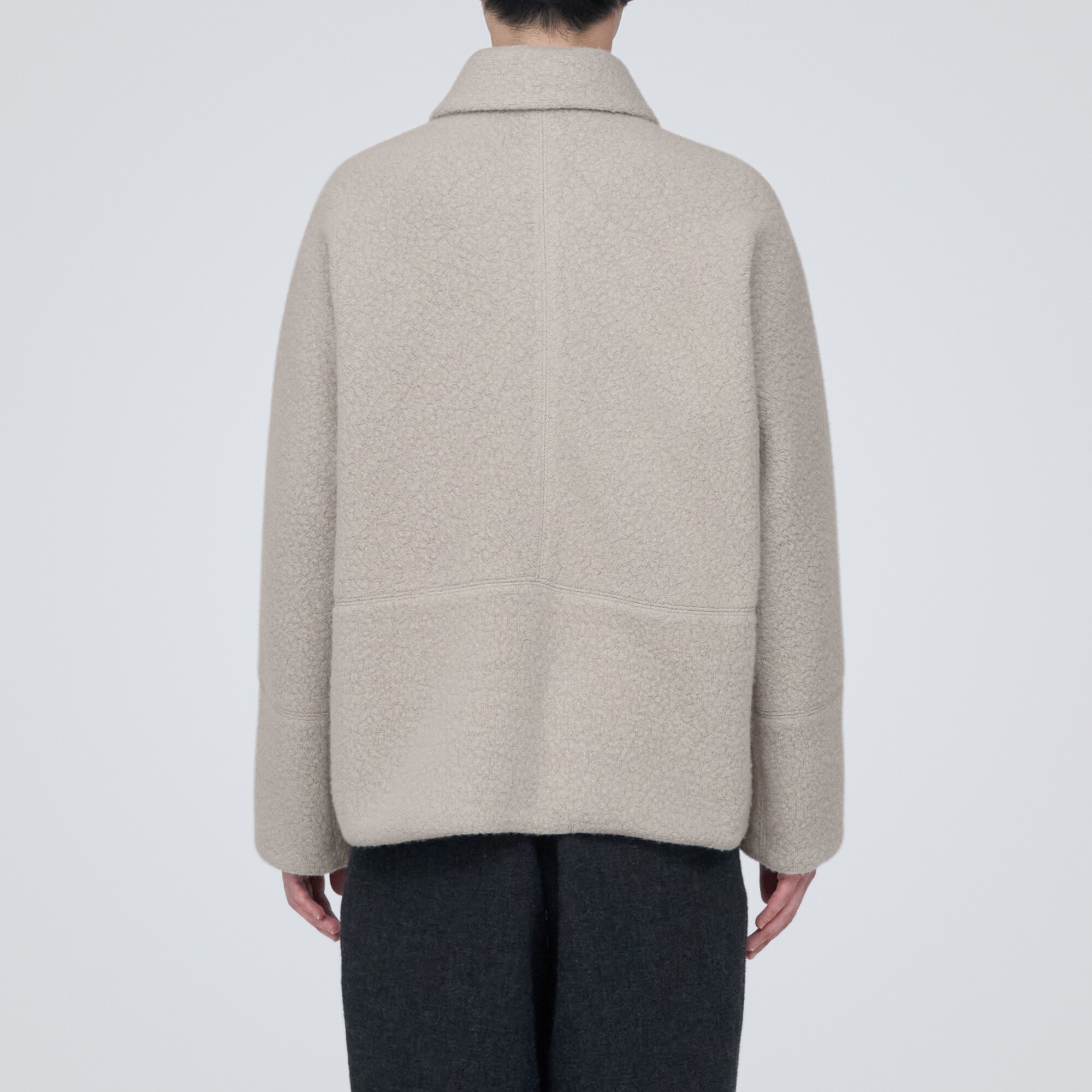 再生ウール混ボアコート（紳士）