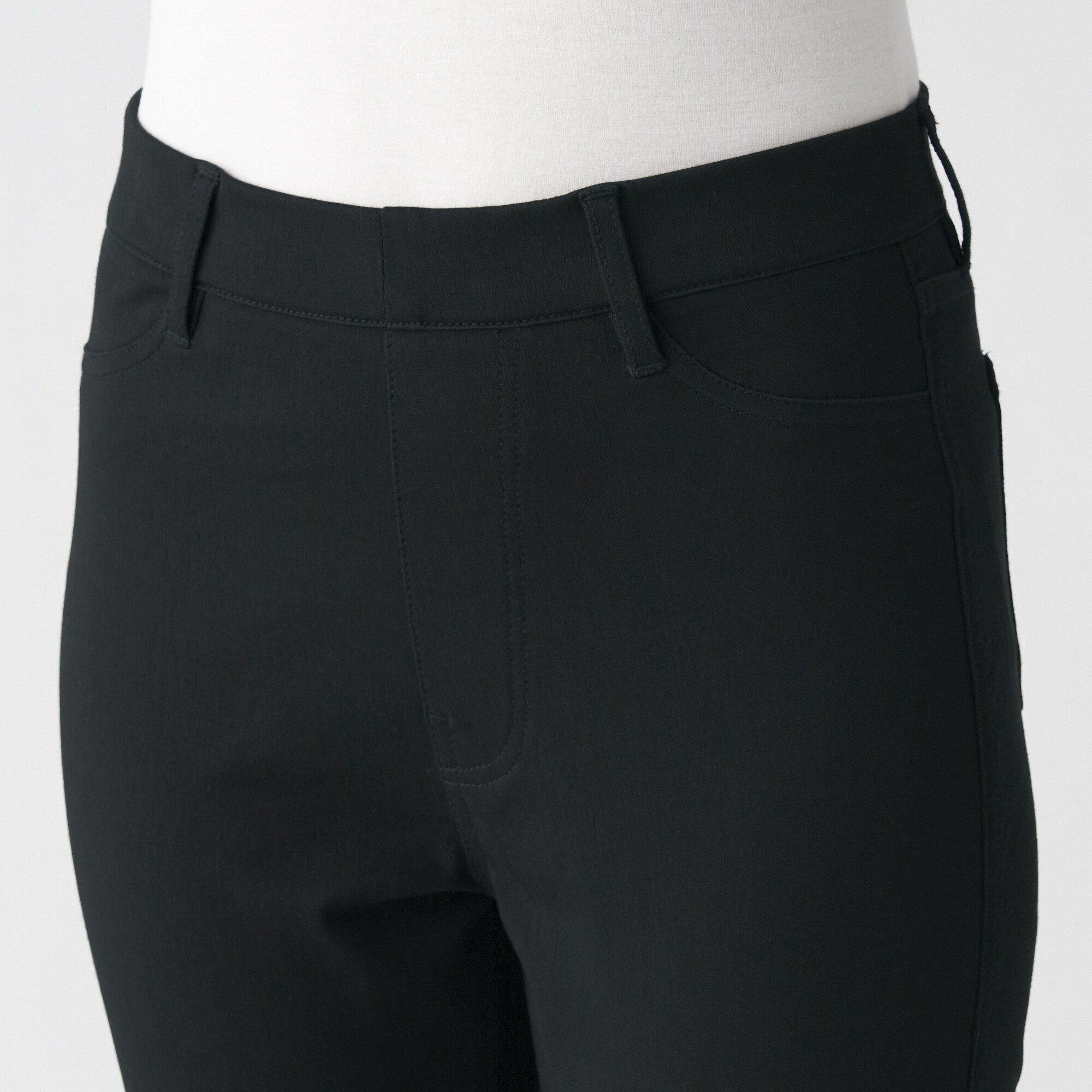 涼感ストレッチクロップドレギンスパンツ