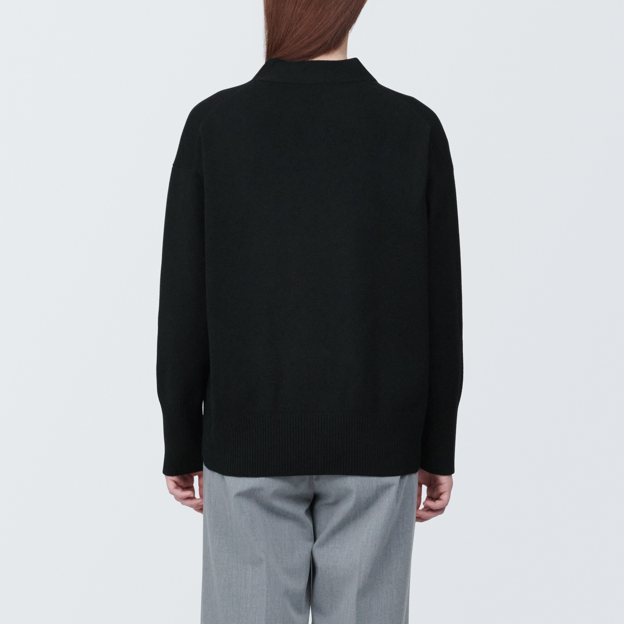 婦人　洗えるミラノリブ編みＶネックカーディガン