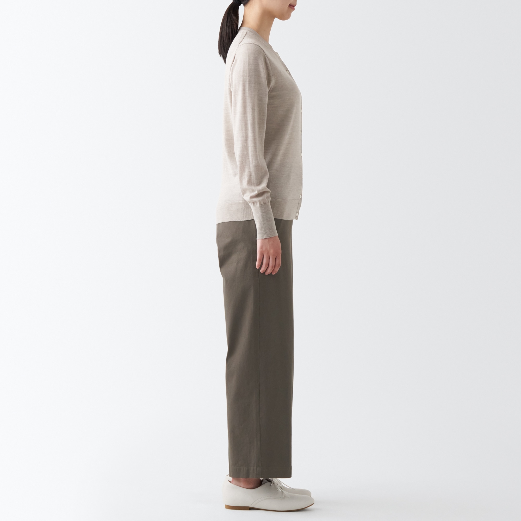 縦横ストレッチチノワイドパンツ（股下６６～７０ｃｍ）新サイズ対応