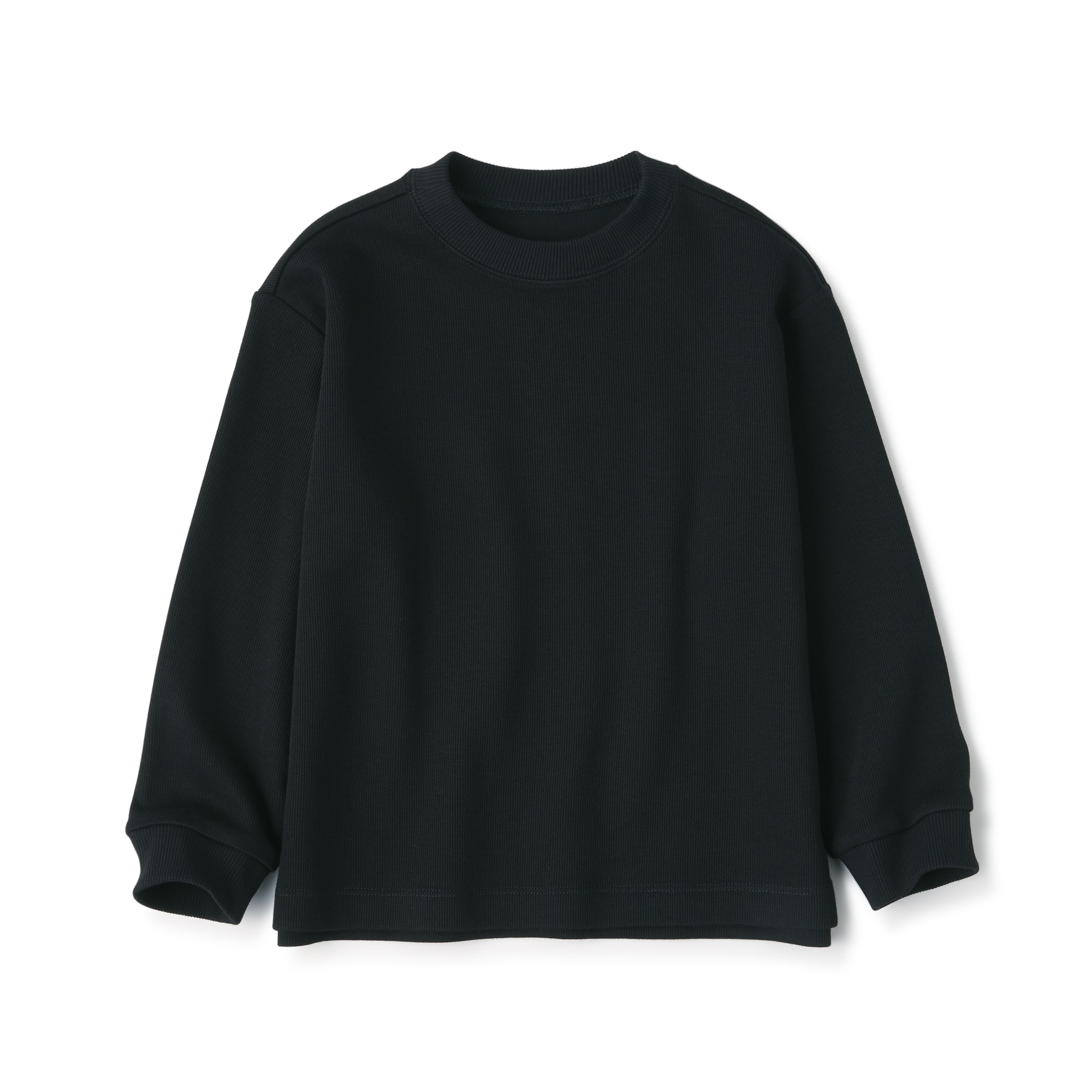 キッズ　二重編みクルーネック長袖Ｔシャツ