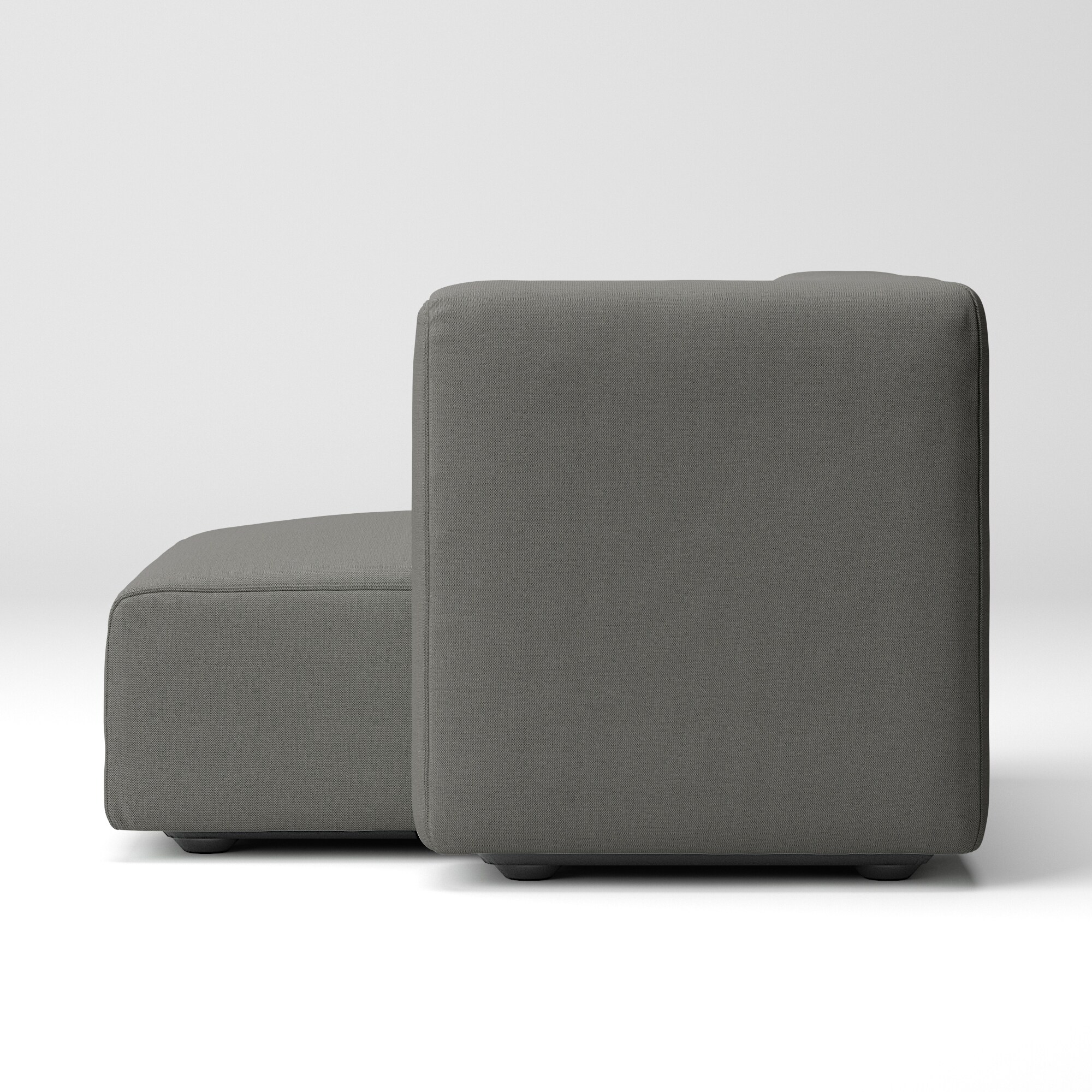 【カバー】綿麻バスケット織ユニットソファ・ハーフアーム・大（左）用カバー