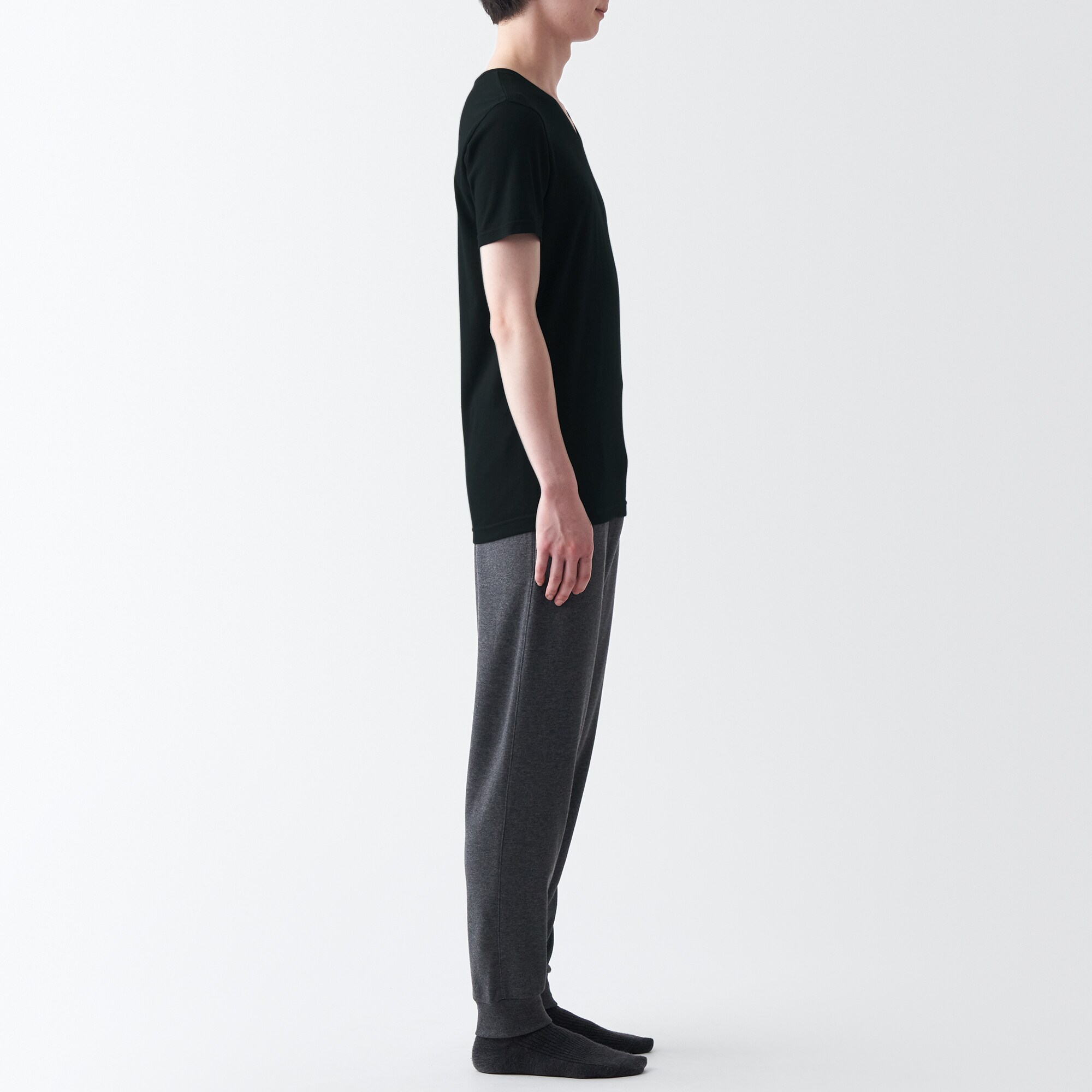 あったか綿　Ｖネック半袖Ｔシャツ