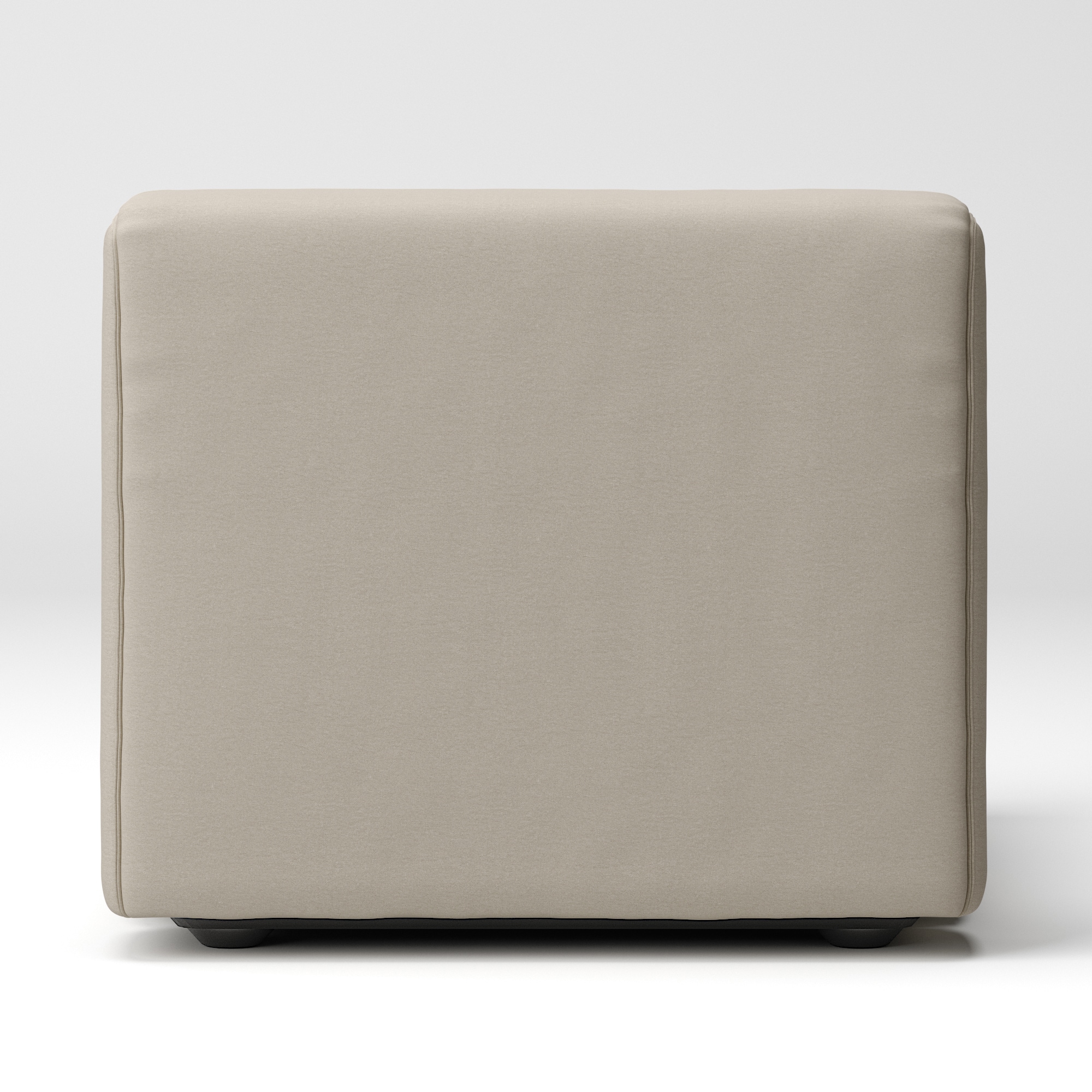 【カバー】洗いざらしの綿帆布ユニットソファアームレス・大・幅７７ｃｍ用カバー／生成