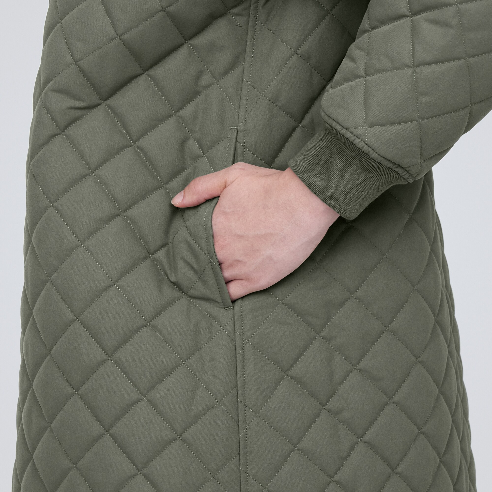 洗える　キルティングコート