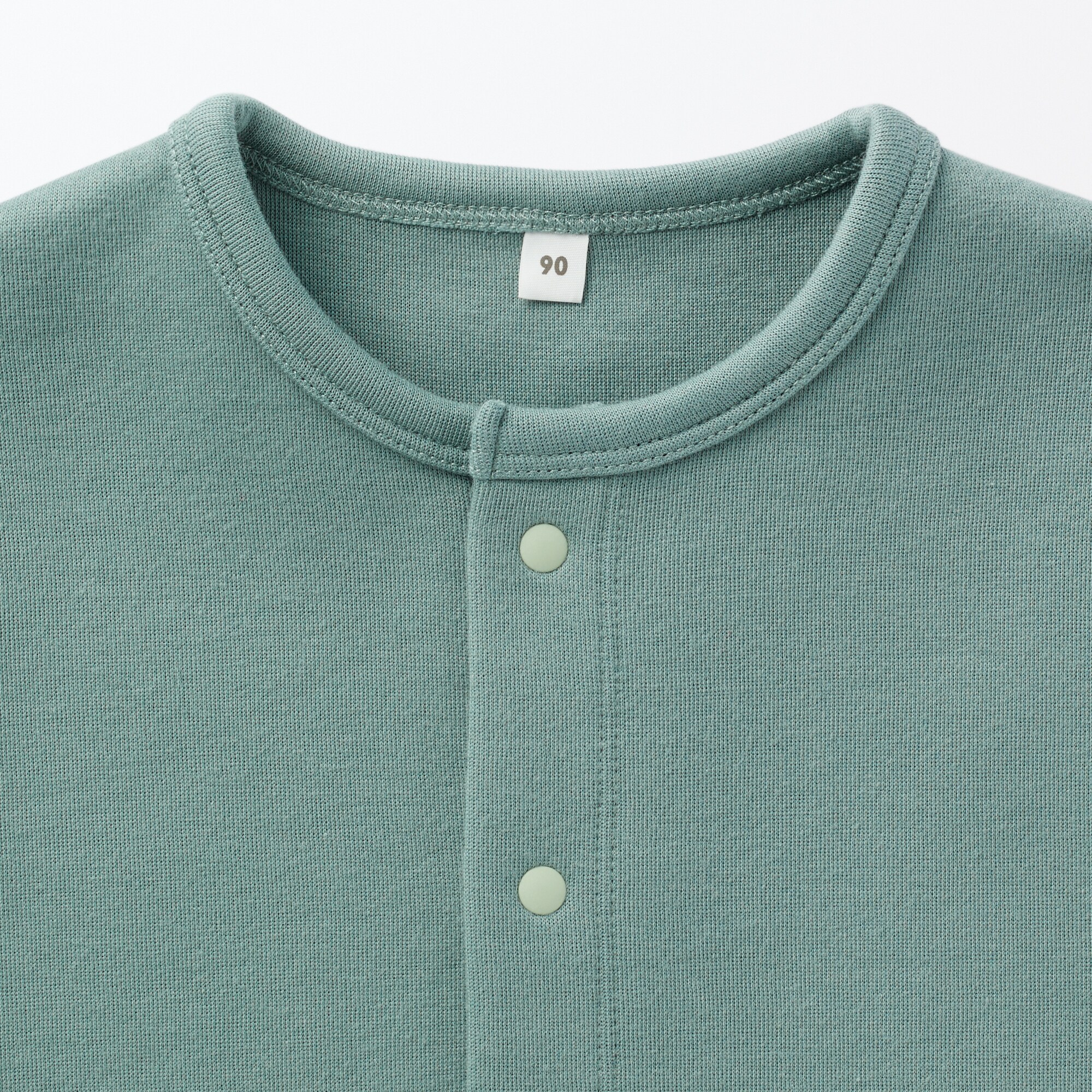 ベビー　二重編みスウェットスナップカーディガン