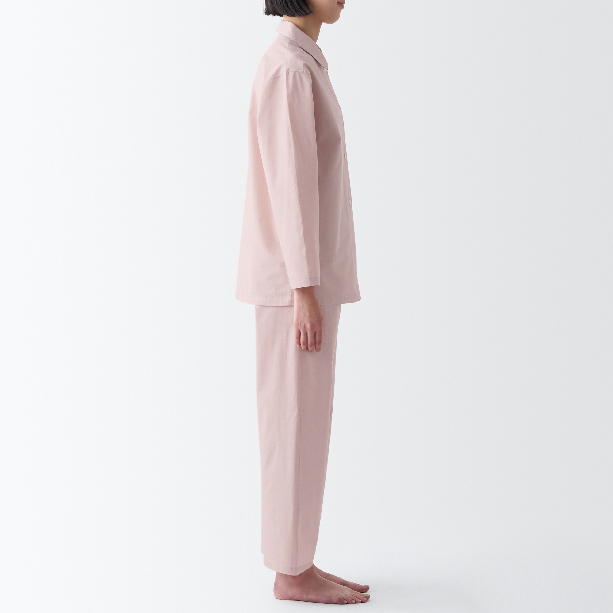 【年中着られる定番】綿ブロード　長袖パジャマ