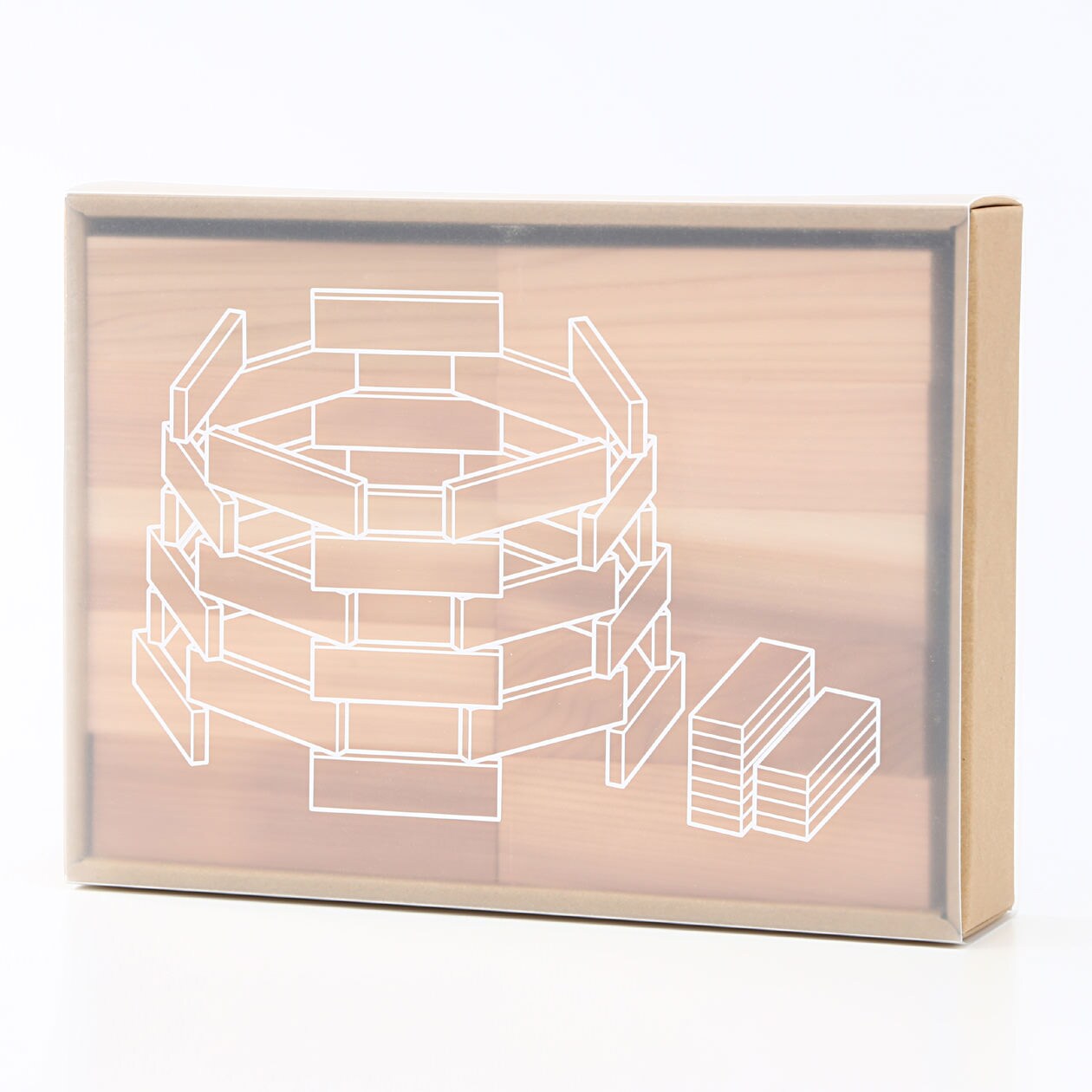 日本の木のおもちゃ＿かまぼこ板のつみき　５０ピース・対象年令２歳以上