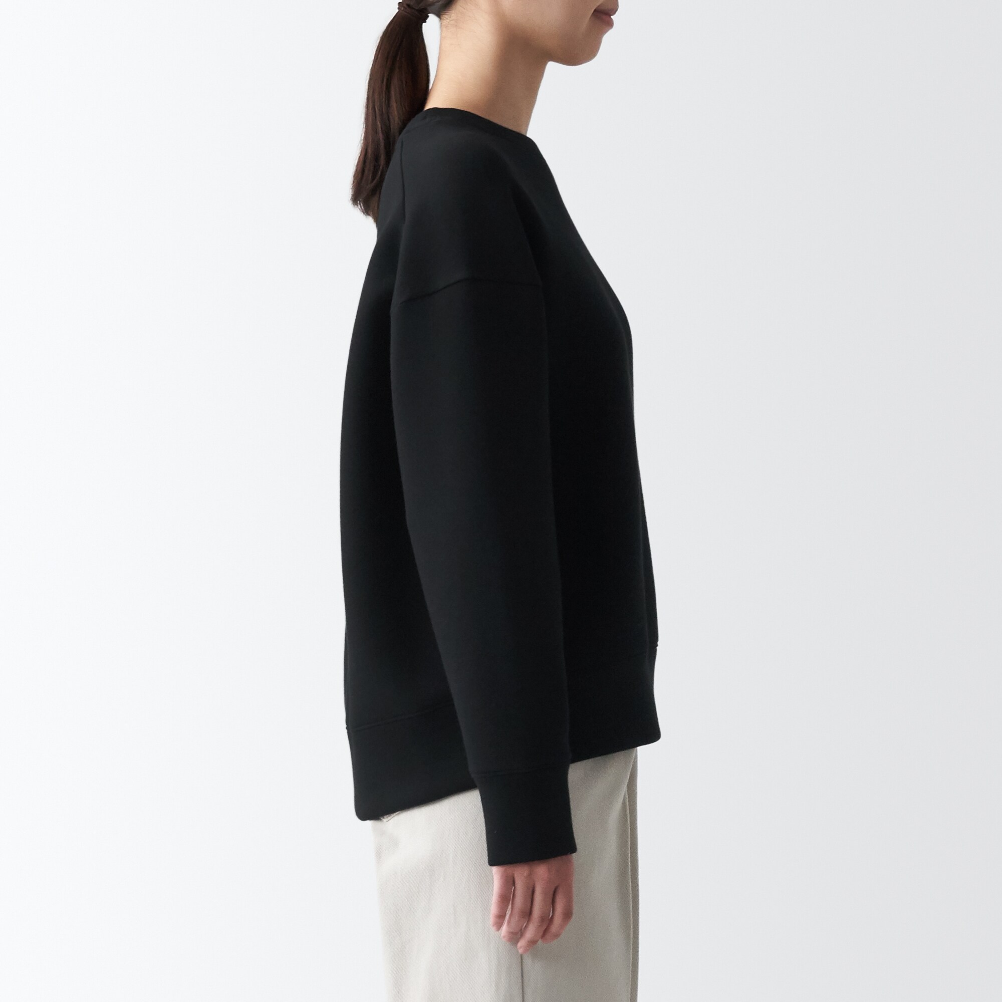 二重編みスウェットシャツ