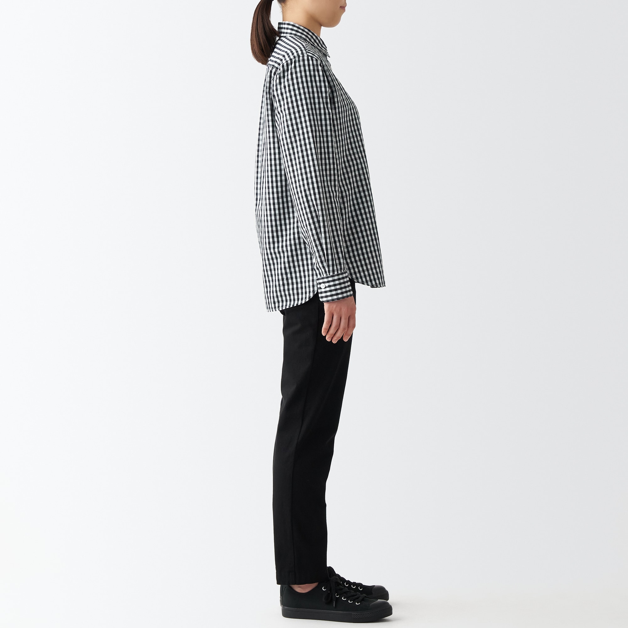 洗いざらしブロードレギュラーカラーシャツ